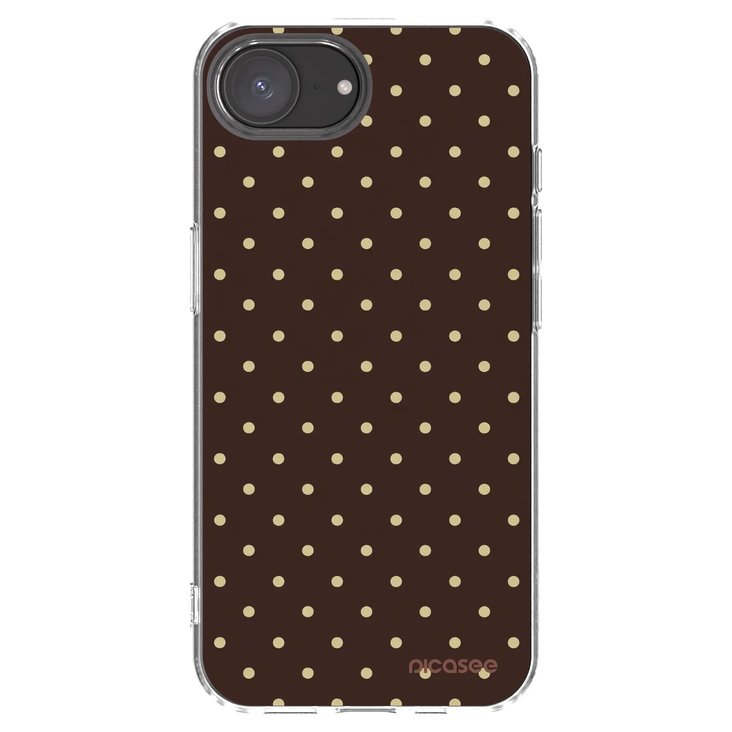 Picasee silikónový prehľadný obal pre Apple iPhone 16e - Vanilla Dots & Chocolate