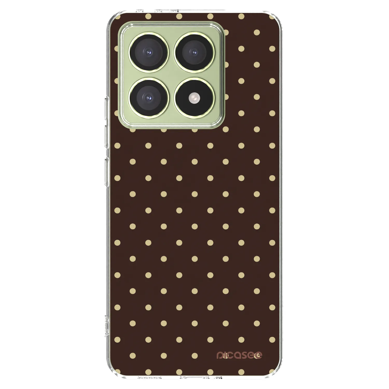 Picasee silikónový prehľadný obal pre Xiaomi 14T - Vanilla Dots & Chocolate