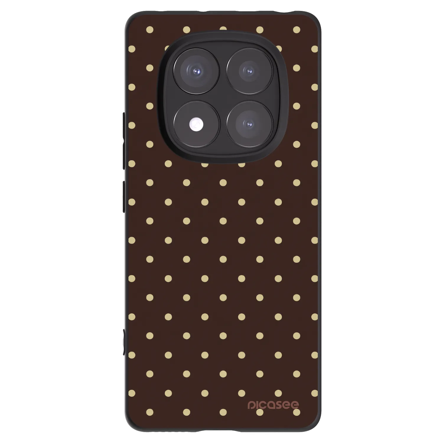 Picasee silikónový čierny obal pre Xiaomi Redmi Note 14 Pro+ 5G - Vanilla Dots & Chocolate