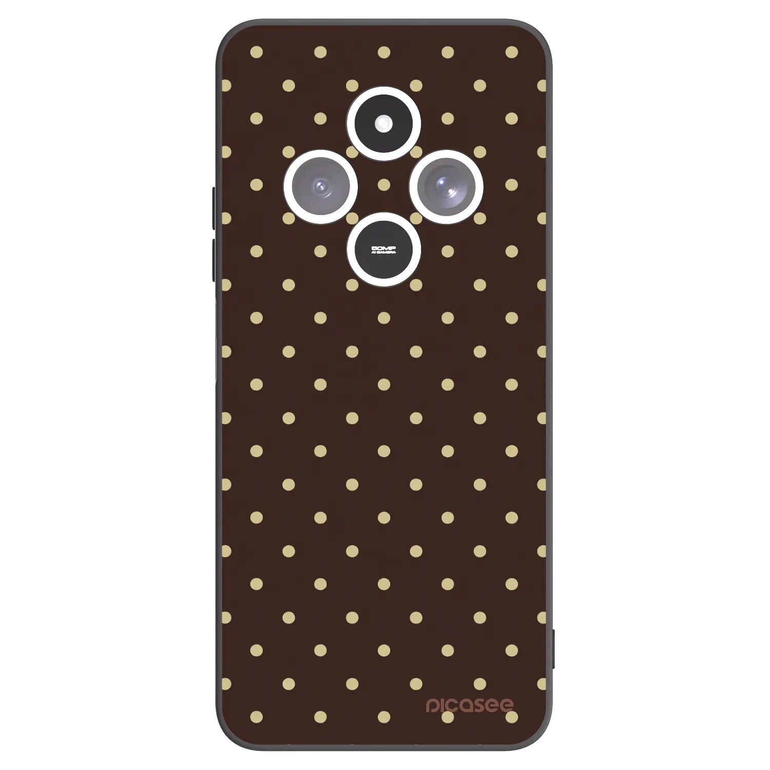 Picasee silikónový čierny obal pre Xiaomi Redmi 14C - Vanilla Dots & Chocolate