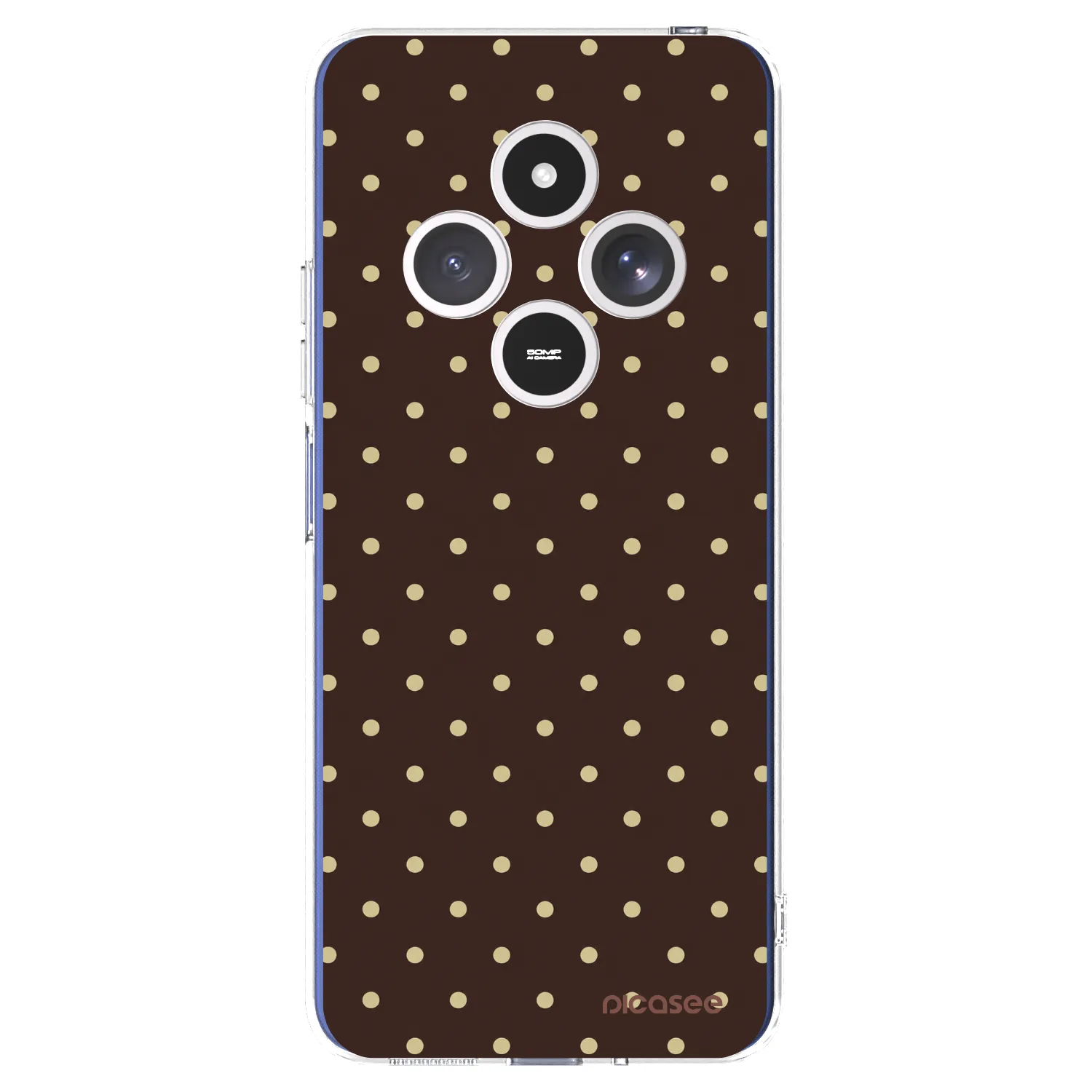 Picasee silikónový prehľadný obal pre Xiaomi Redmi 14C - Vanilla Dots & Chocolate