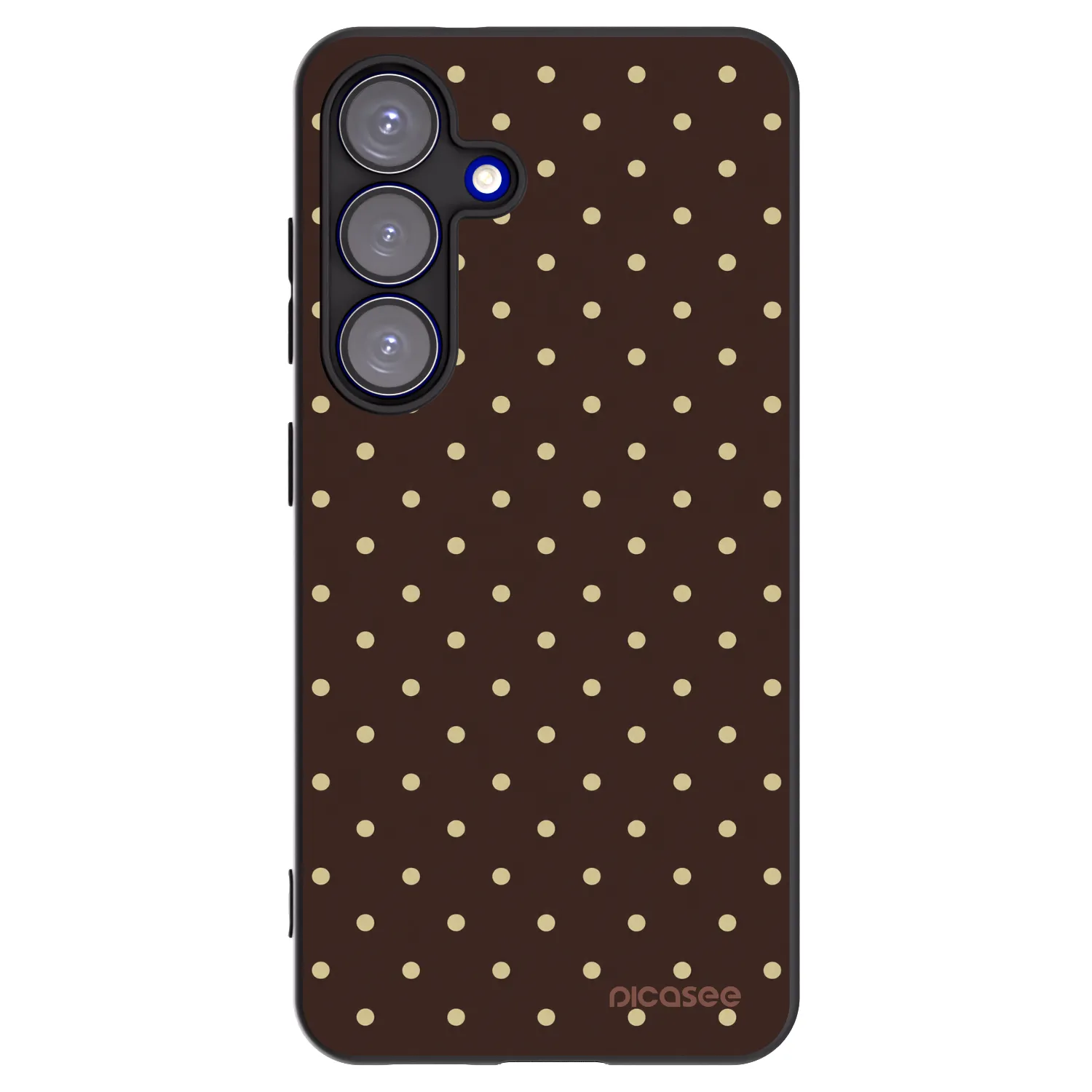 Picasee silikónový čierny obal pre Samsung Galaxy S25 5G - Vanilla Dots & Chocolate