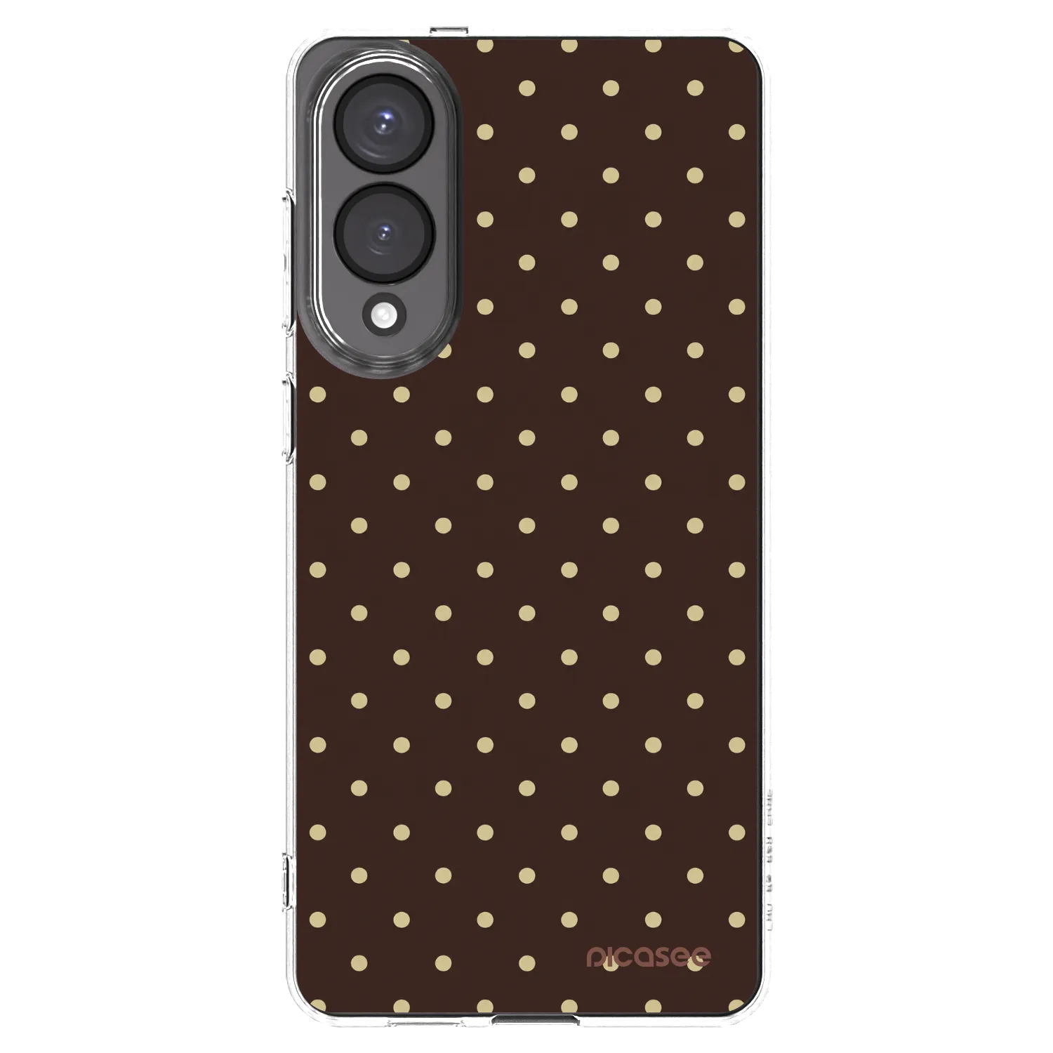 Picasee silikónový prehľadný obal pre Samsung Galaxy S25 Edge 5G - Vanilla Dots & Chocolate