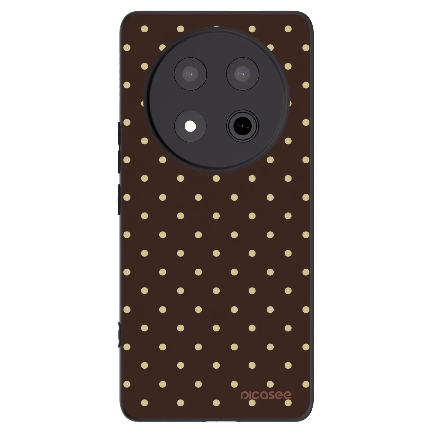 Picasee silikónový čierny obal pre Honor Magic7 Lite 5G - Vanilla Dots & Chocolate
