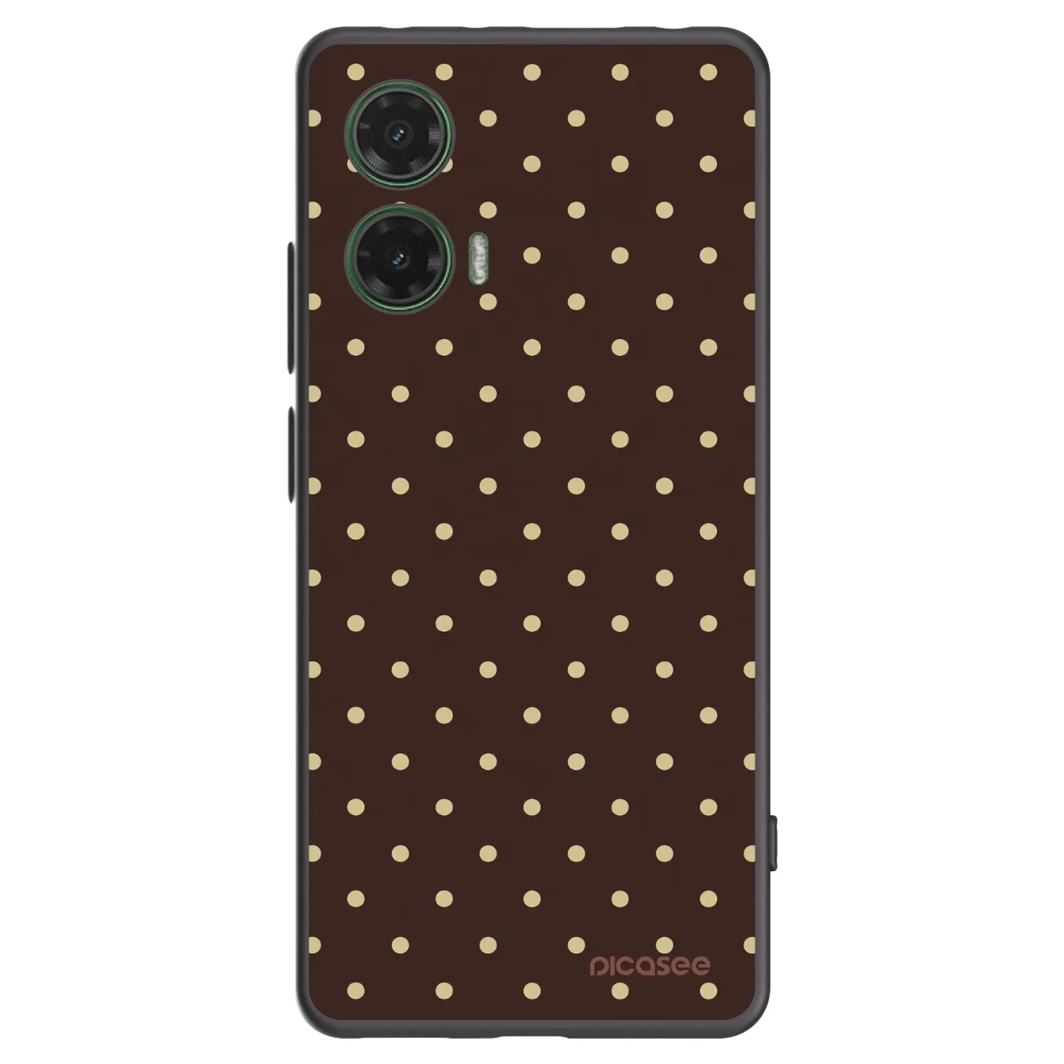 Picasee silikónový čierny obal pre Motorola Moto G35 5G - Vanilla Dots & Chocolate