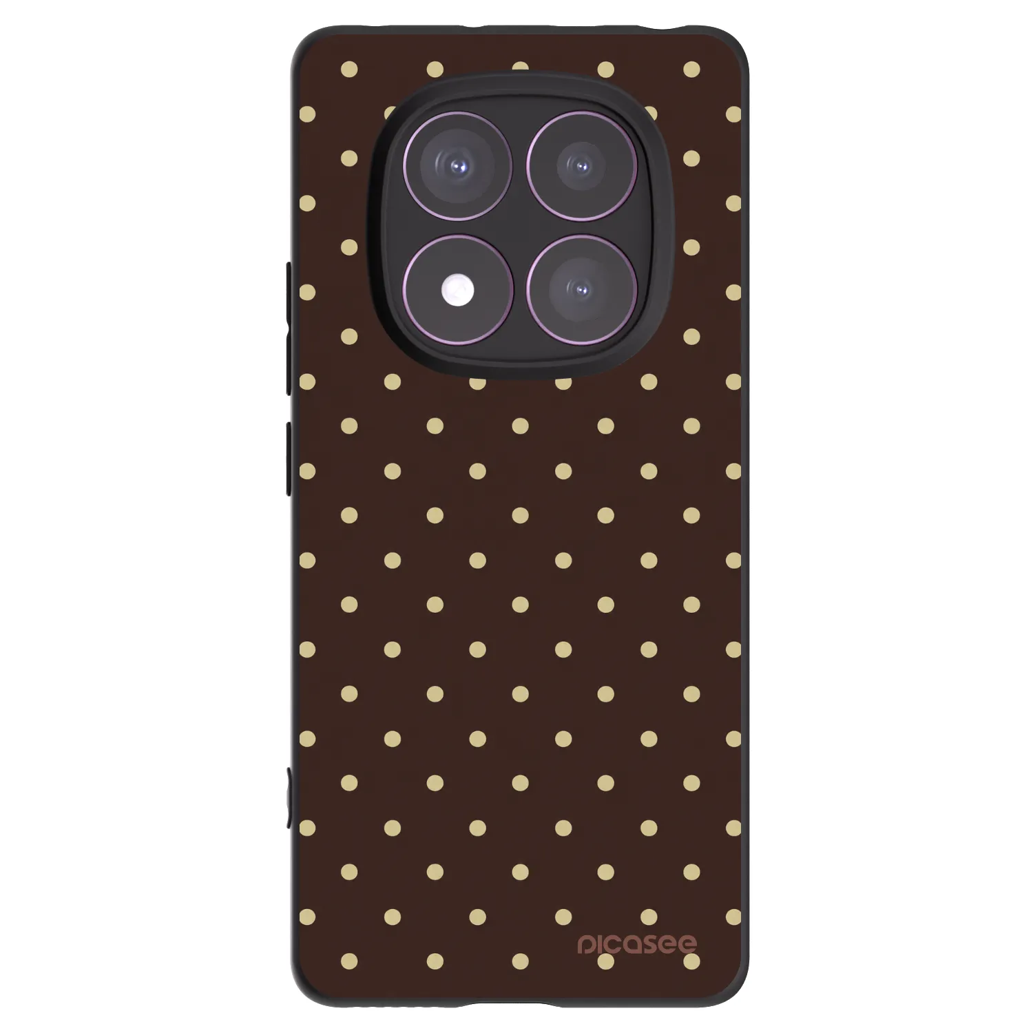 Picasee silikónový čierny obal pre Xiaomi Redmi Note 14 Pro 4G - Vanilla Dots & Chocolate