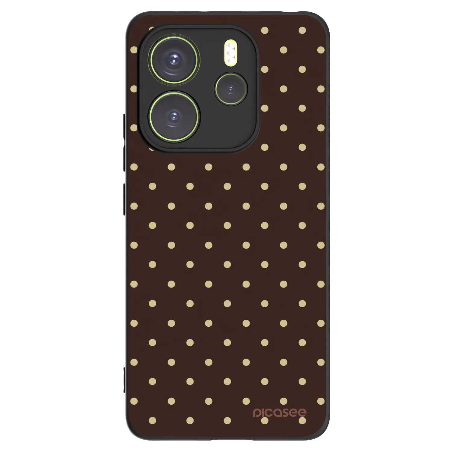 Picasee silikónový čierny obal pre Xiaomi Redmi Note 14 4G - Vanilla Dots & Chocolate