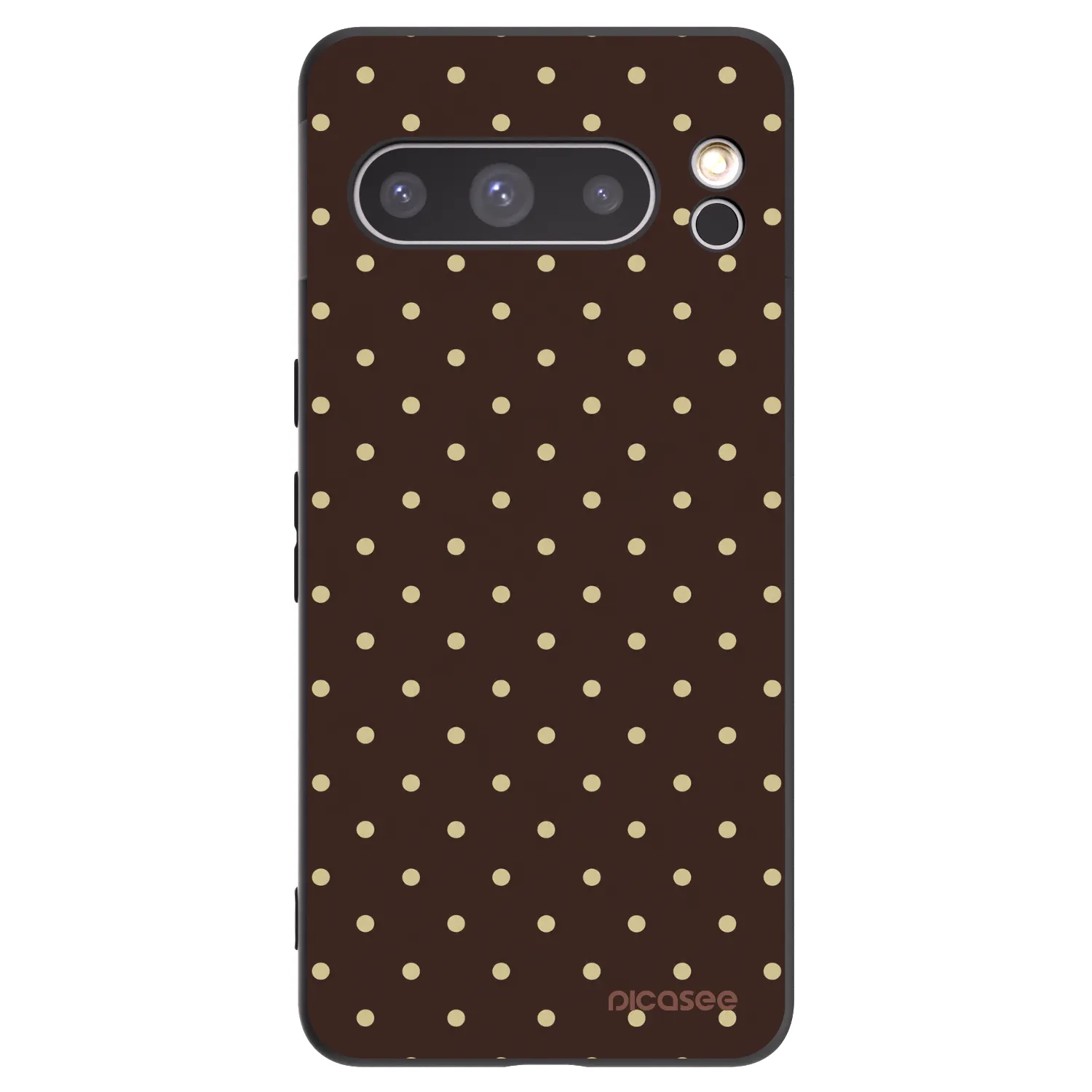 Picasee silikónový čierny obal pre Google Pixel 8 Pro - Vanilla Dots & Chocolate