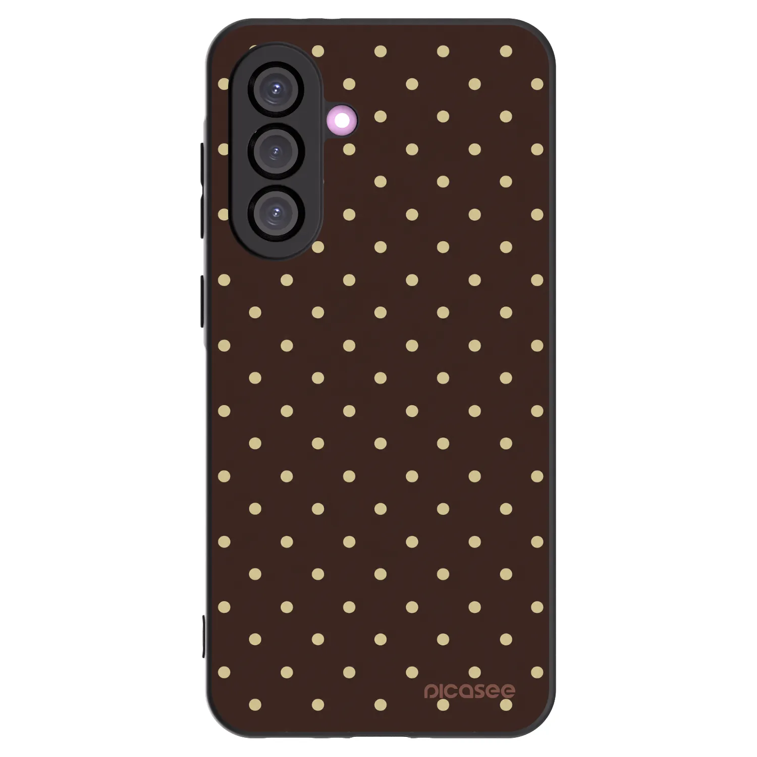 Picasee silikónový čierny obal pre Samsung Galaxy A56 5G A566B - Vanilla Dots & Chocolate