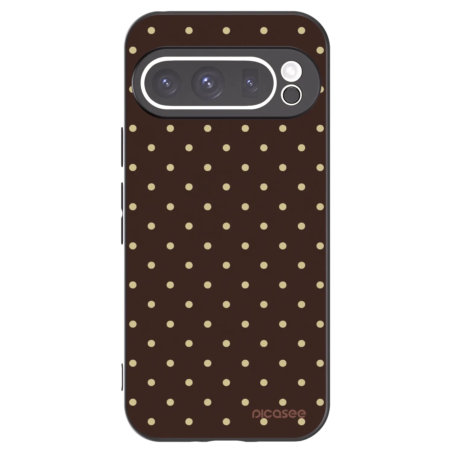Picasee silikónový čierny obal pre Google Pixel 9 Pro - Vanilla Dots & Chocolate