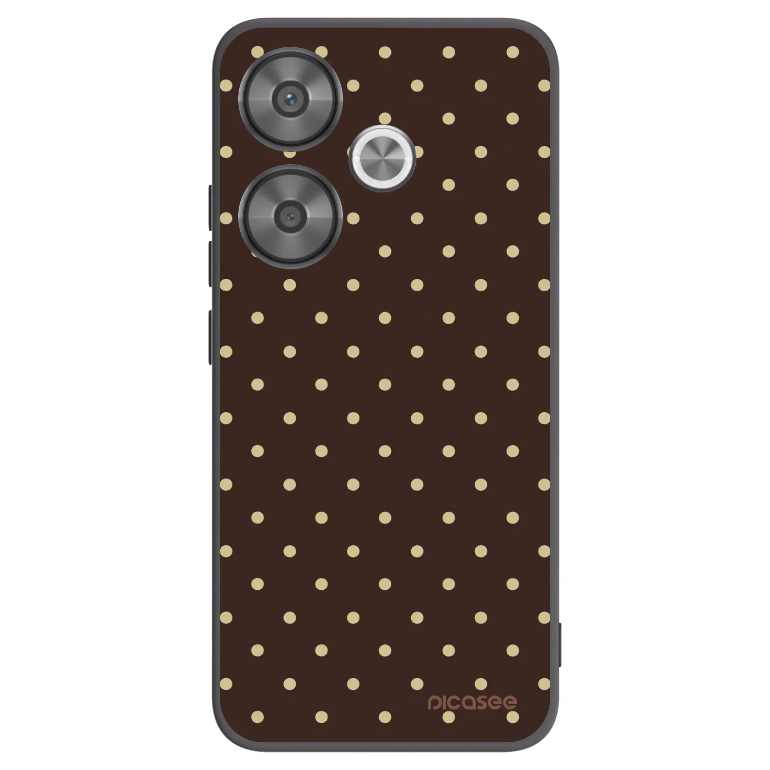 Picasee silikónový čierny obal pre Xiaomi Poco F6 - Vanilla Dots & Chocolate