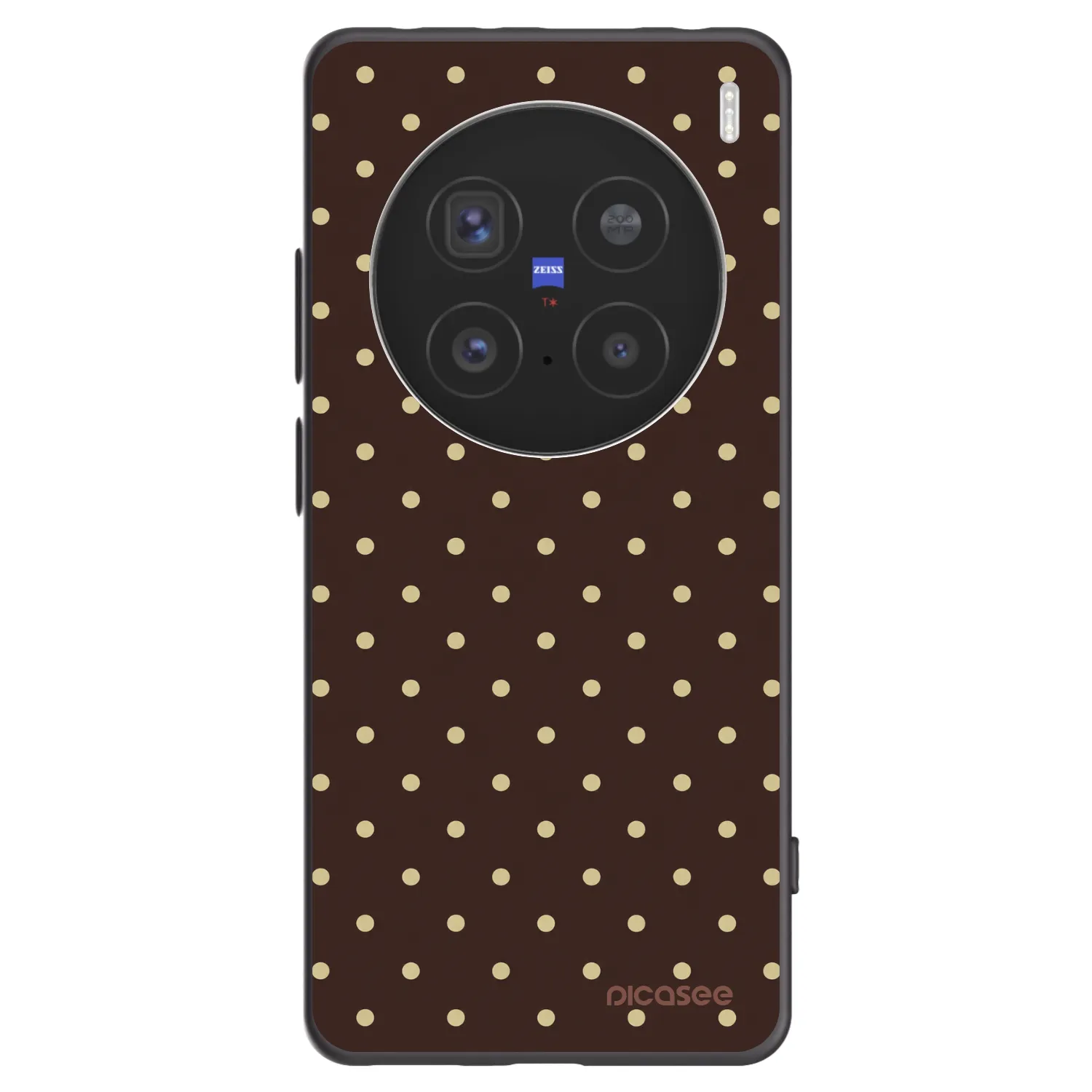 Picasee silikónový čierny obal pre Vivo X200 Pro - Vanilla Dots & Chocolate