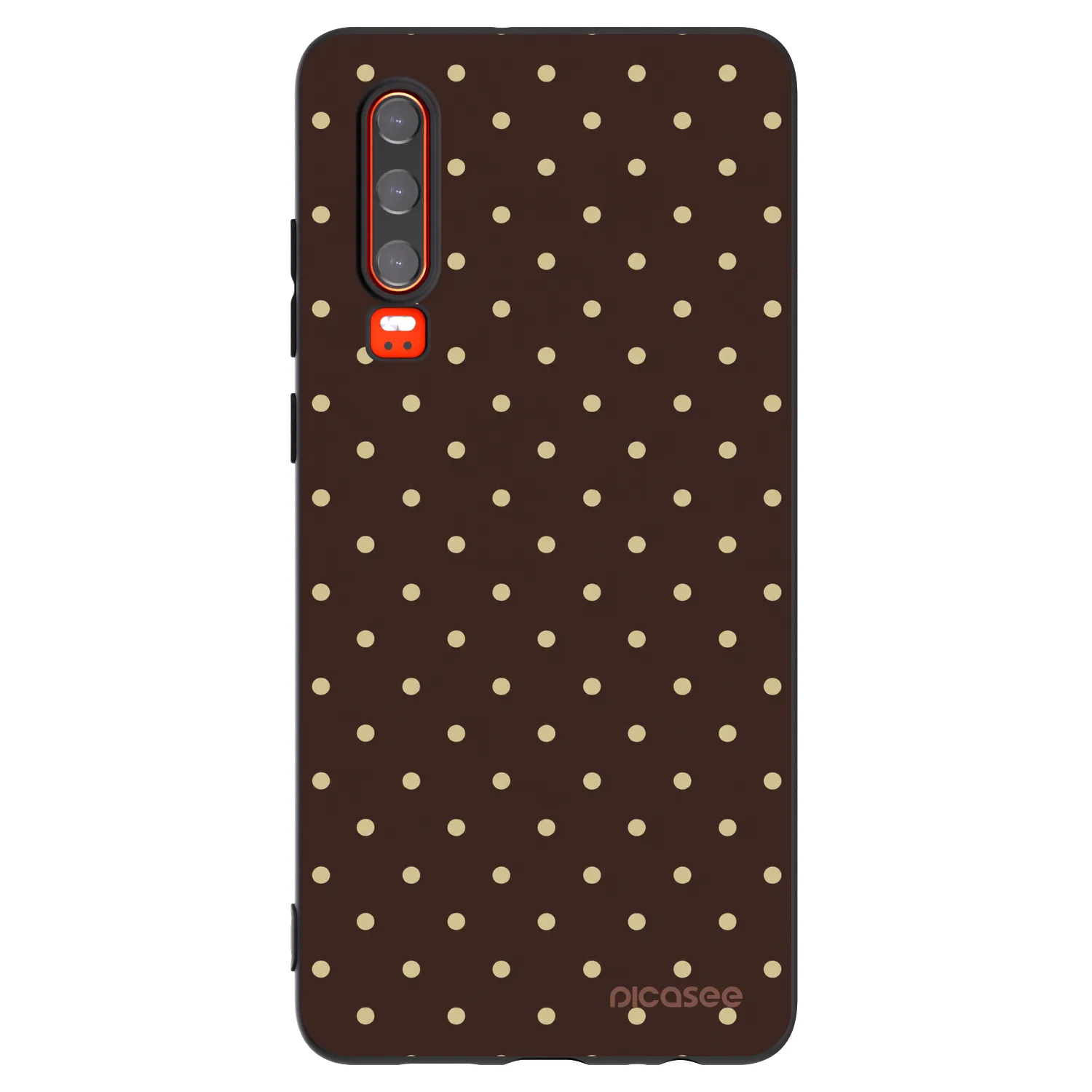 Picasee silikónový čierny obal pre Huawei P30 - Vanilla Dots & Chocolate