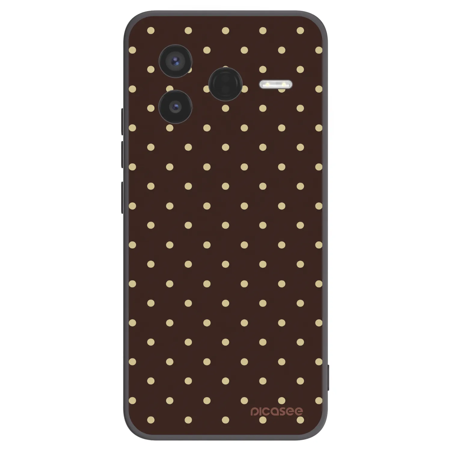 Picasee silikónový čierny obal pre Xiaomi Poco F7 Pro 5G - Vanilla Dots & Chocolate