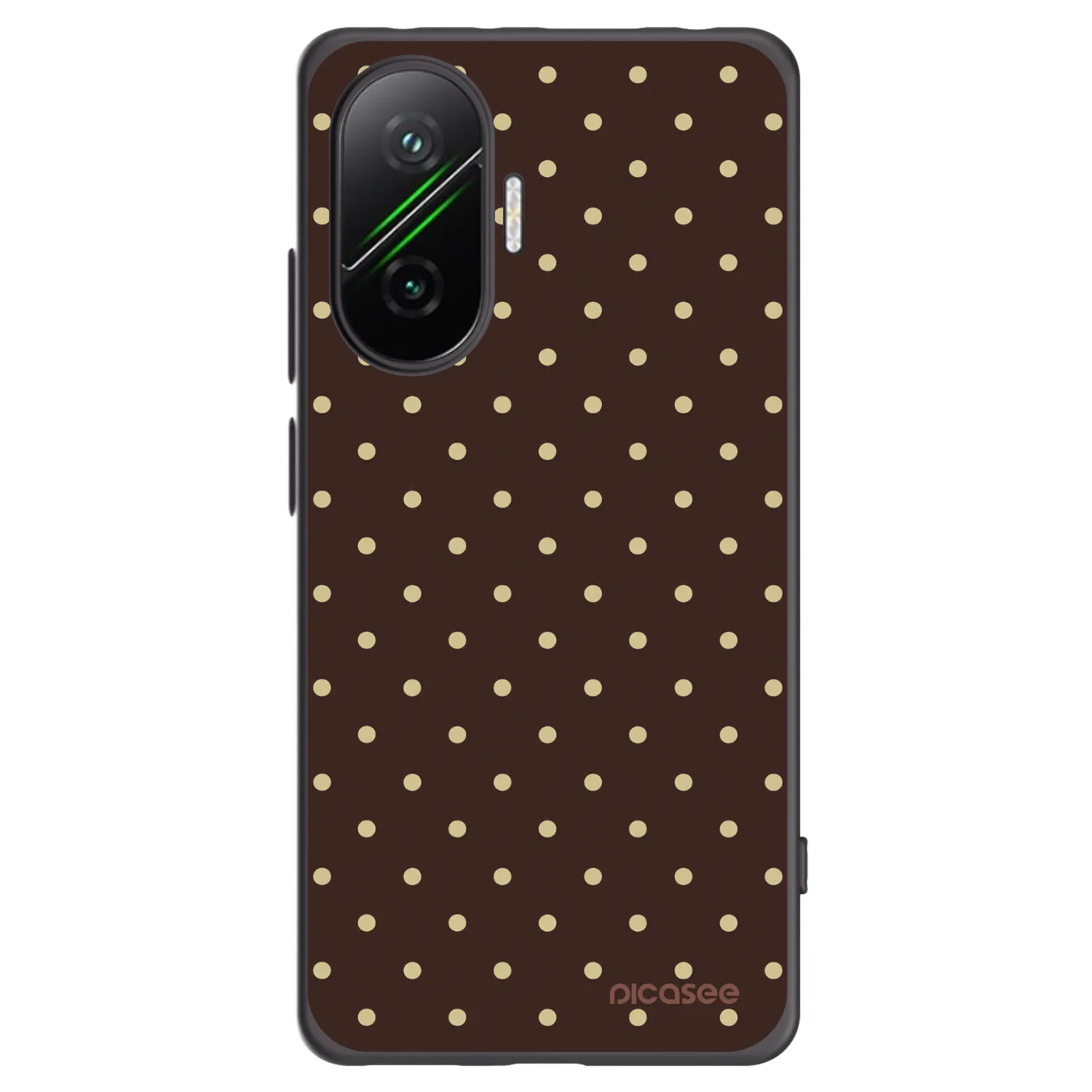 Picasee silikónový čierny obal pre Xiaomi Poco F7 5G - Vanilla Dots & Chocolate