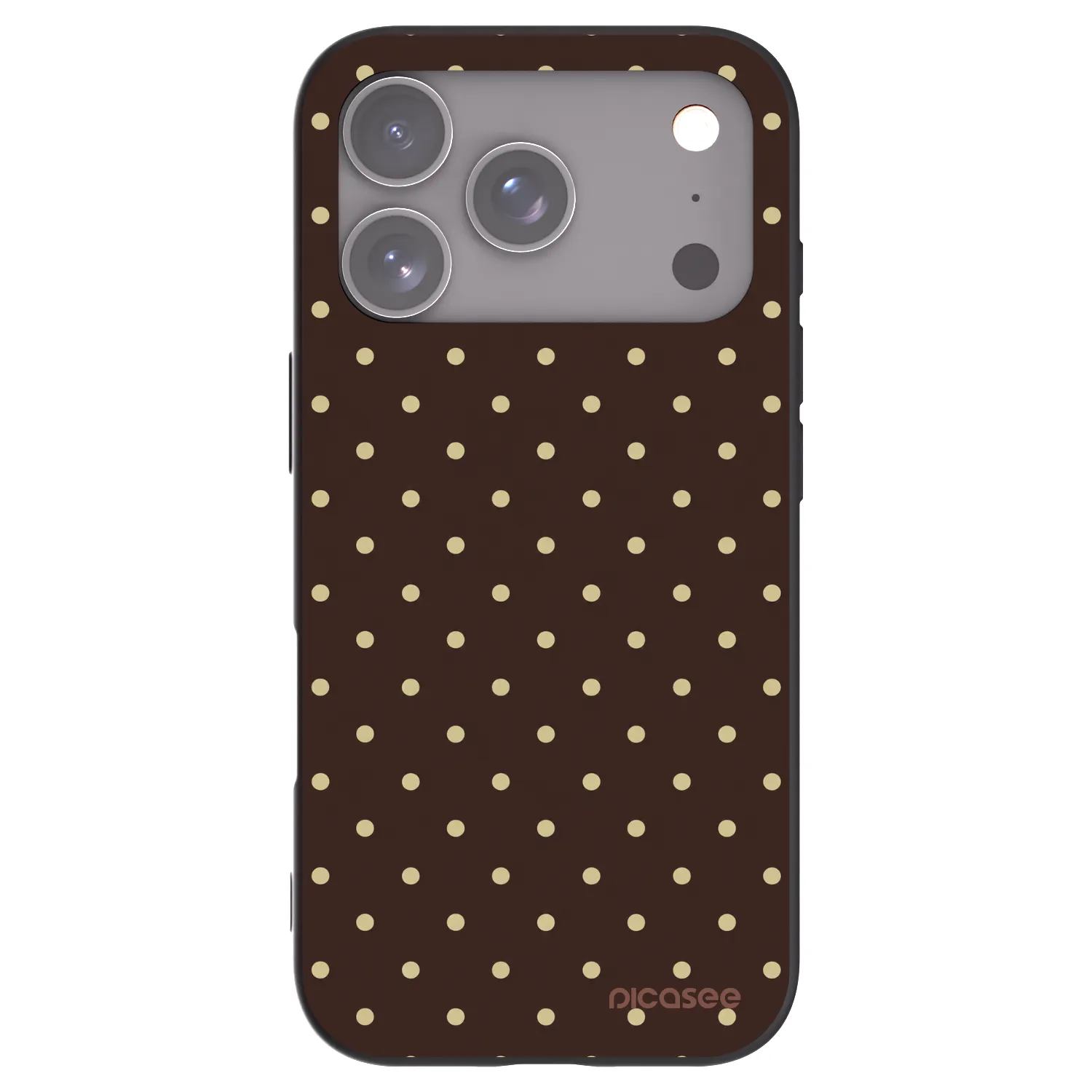 Picasee silikónový čierny obal pre Apple iPhone 17 Pro - Vanilla Dots & Chocolate