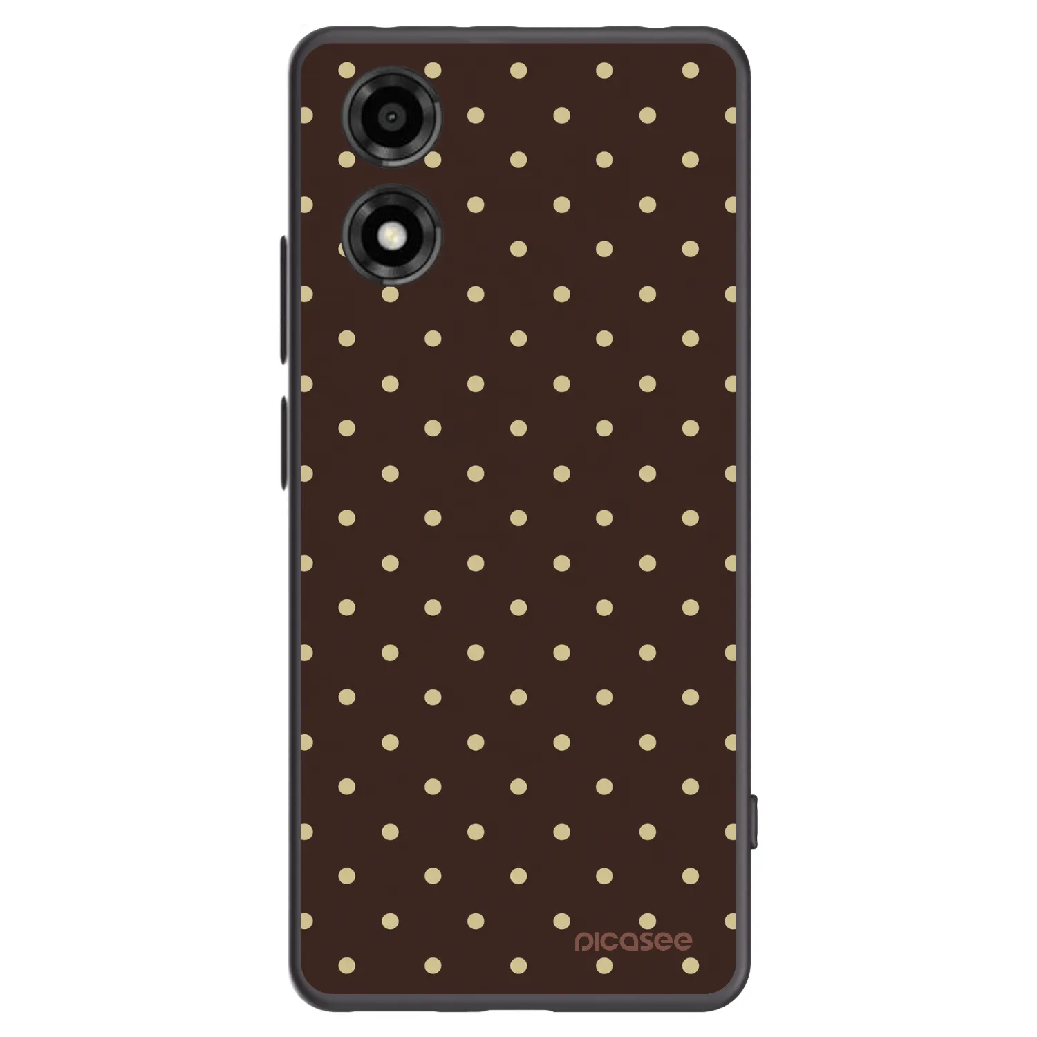 Picasee silikónový čierny obal pre Motorola Moto E14 - Vanilla Dots & Chocolate