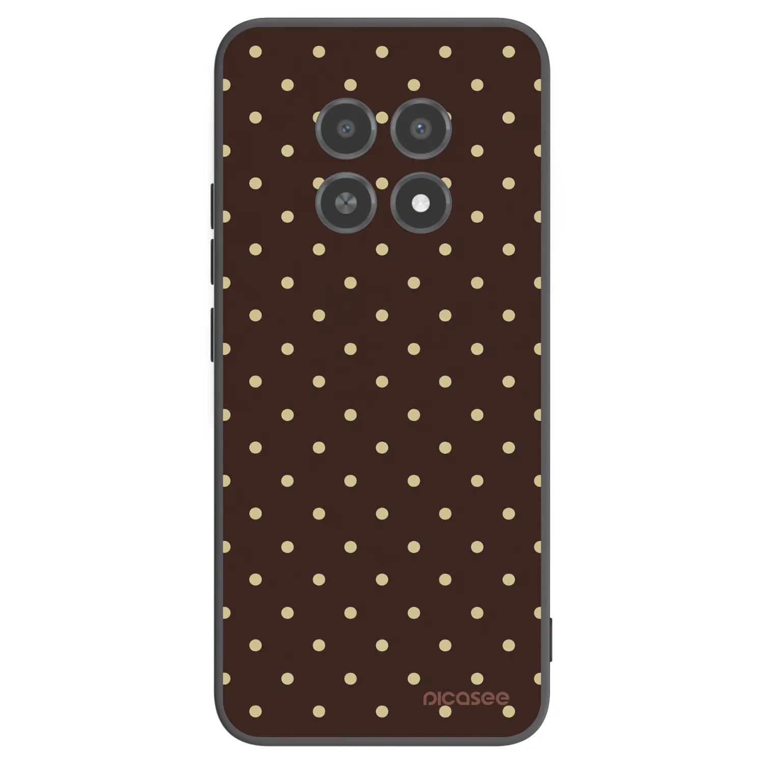 Picasee silikónový čierny obal pre Realme 12X - Vanilla Dots & Chocolate