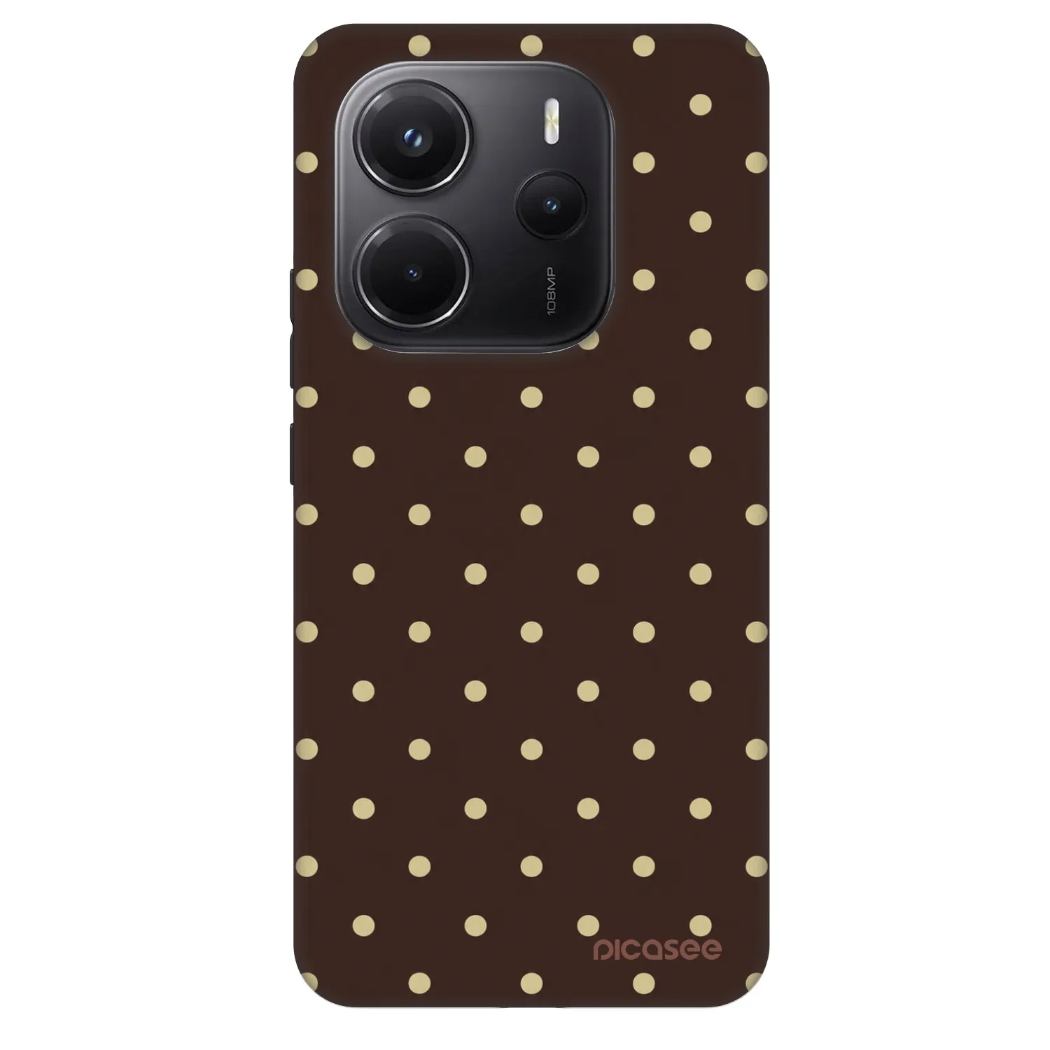 Picasee Fashion Case pre Xiaomi Redmi Note 14 5G - Vanilla Dots & Chocolate