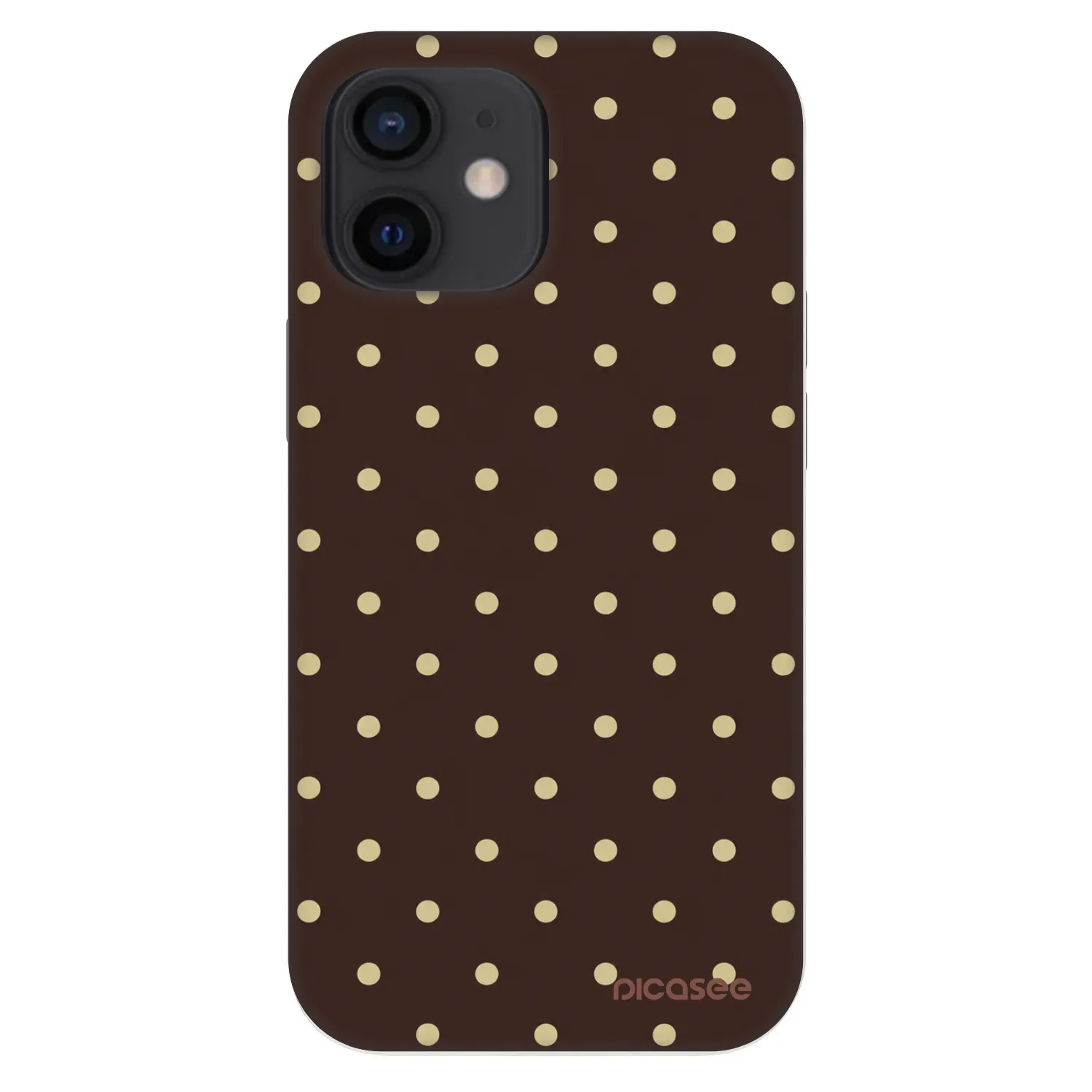 Picasee Fashion Case pre Apple iPhone 12 mini - Vanilla Dots & Chocolate