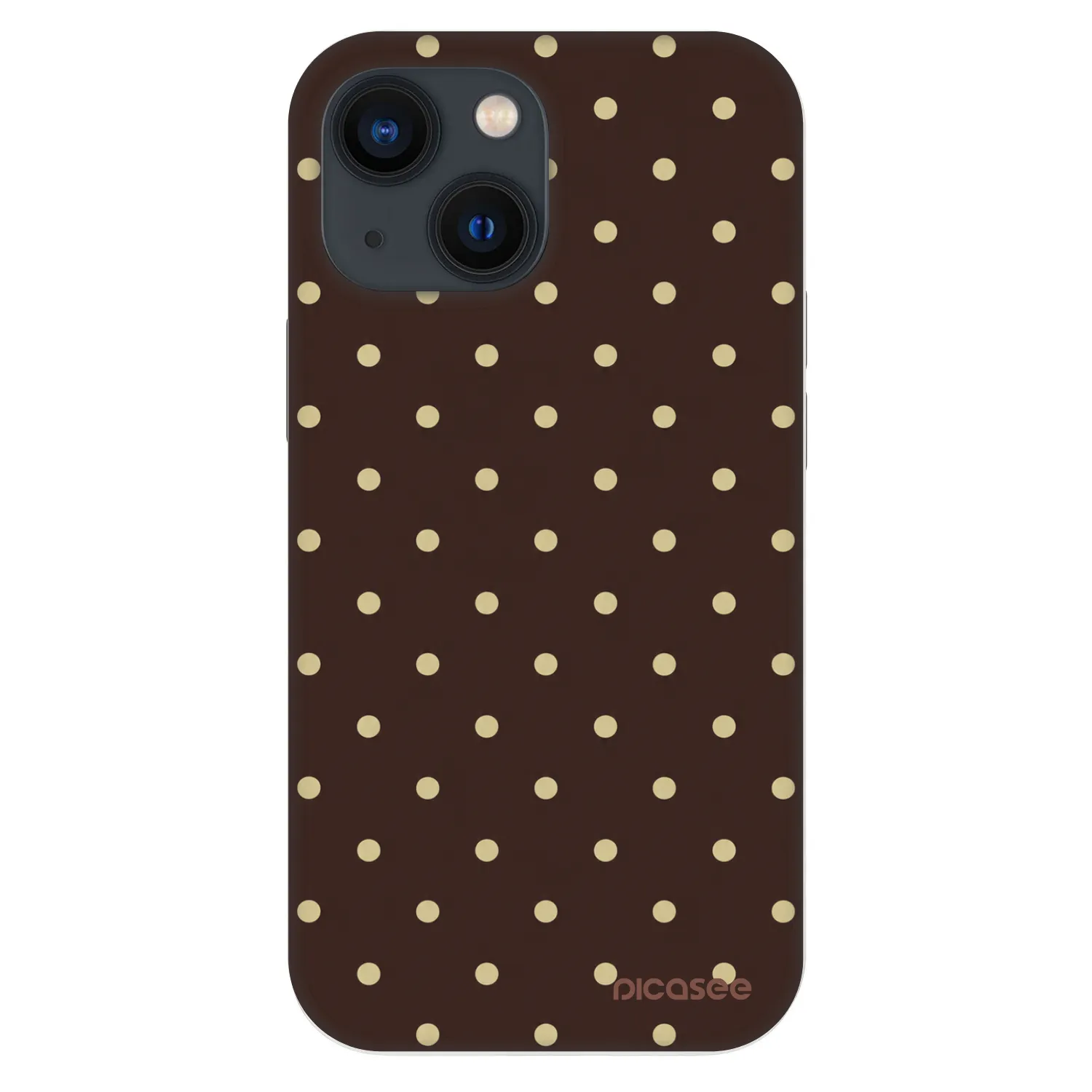 Picasee Fashion Case pre Apple iPhone 13 mini - Vanilla Dots & Chocolate