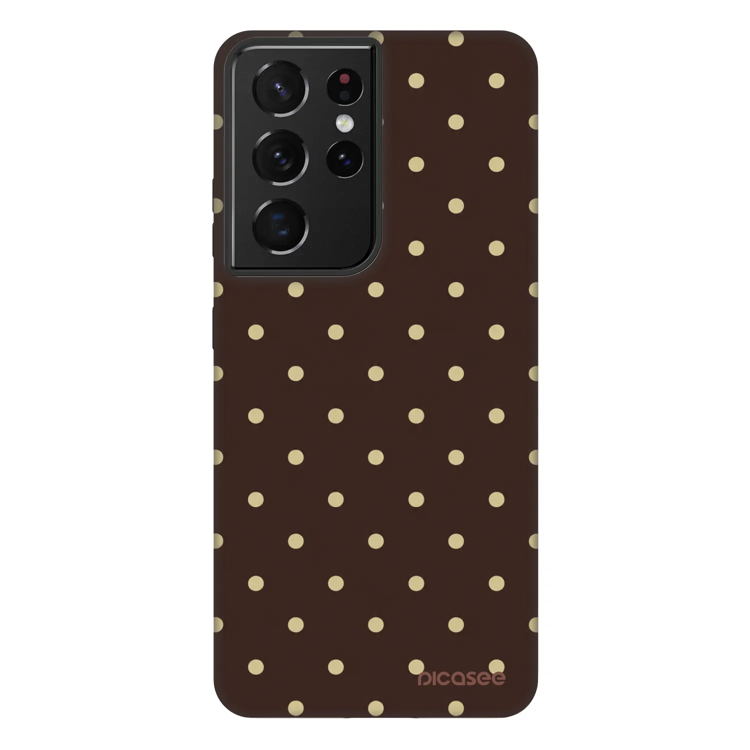 Picasee Fashion Case pre Samsung Galaxy S21 Ultra 5G G998B - Vanilla Dots & Chocolate