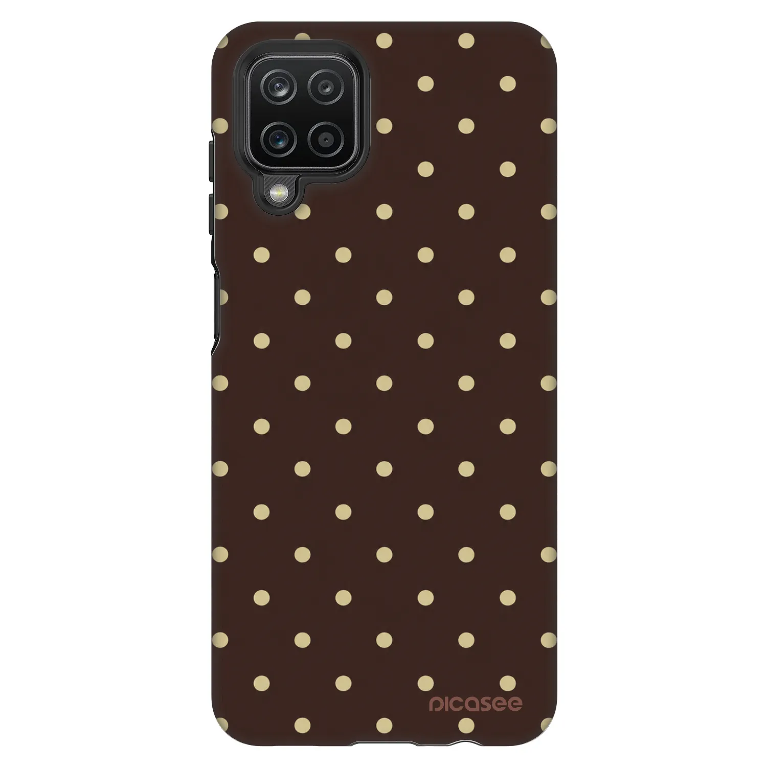 Picasee Fashion Case pre Samsung Galaxy A12 A125F - Vanilla Dots & Chocolate