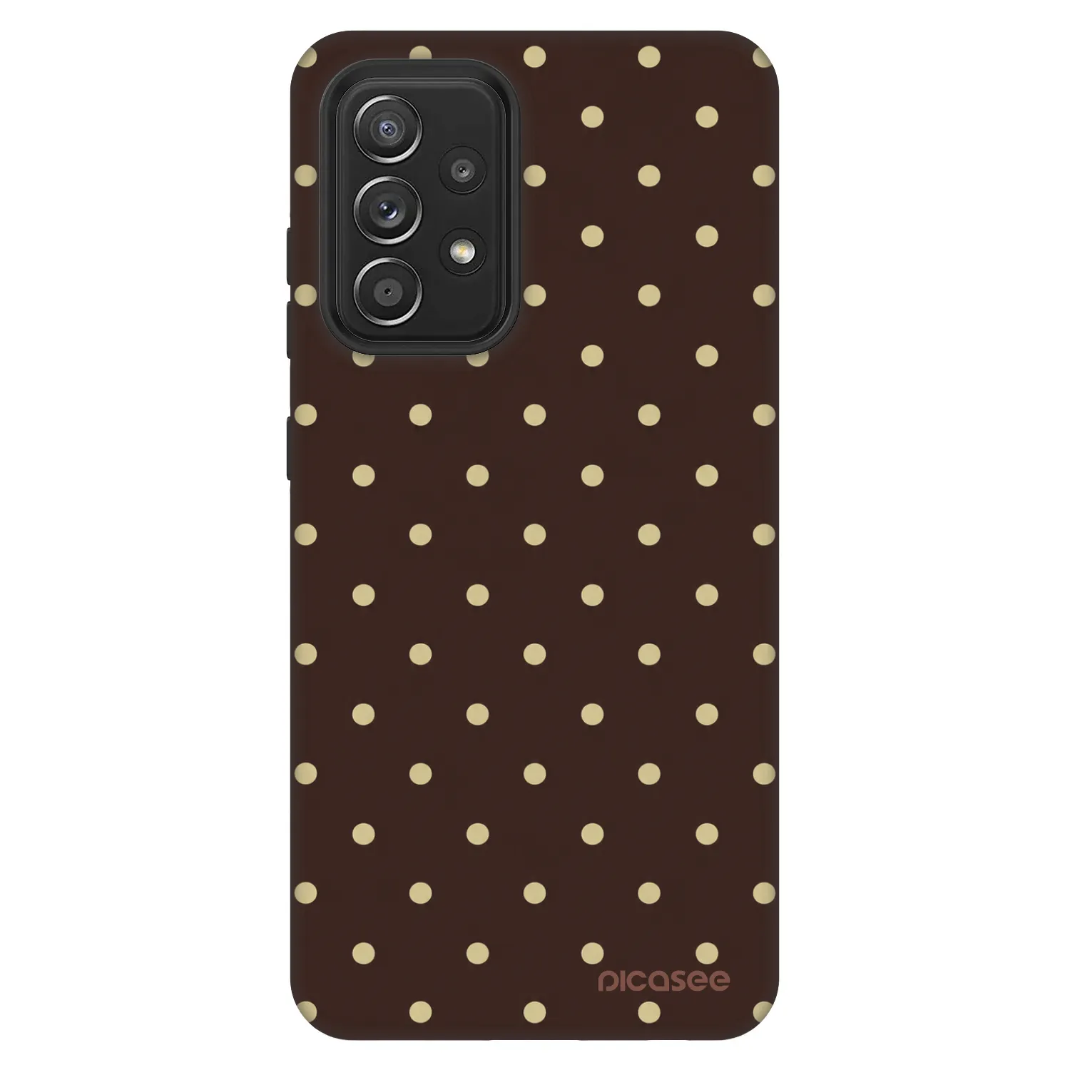 Picasee Fashion Case pre Samsung Galaxy A52 5G A525F - Vanilla Dots & Chocolate