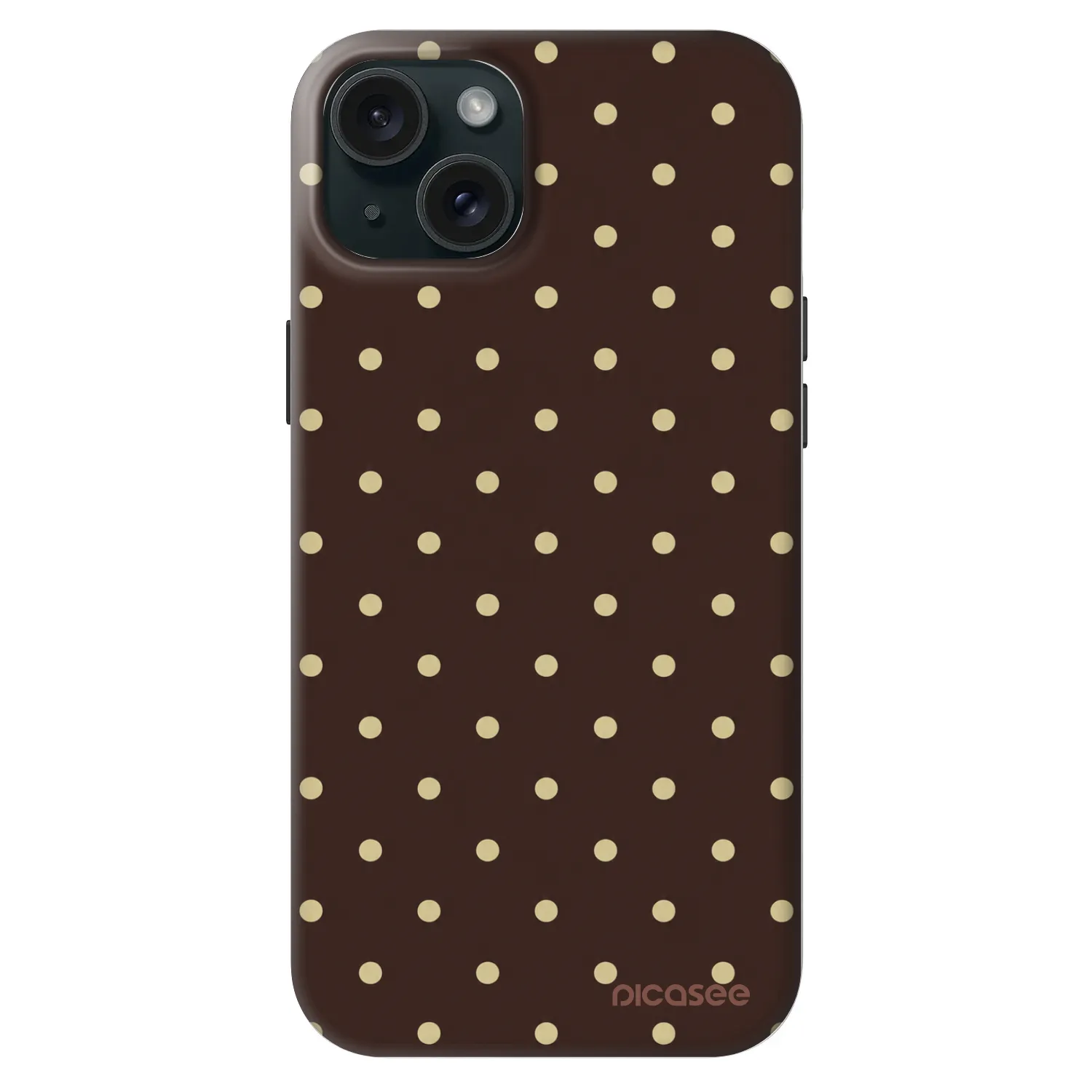Picasee Fashion Case MagSafe pre Apple iPhone 15 Plus - Vanilla Dots & Chocolate