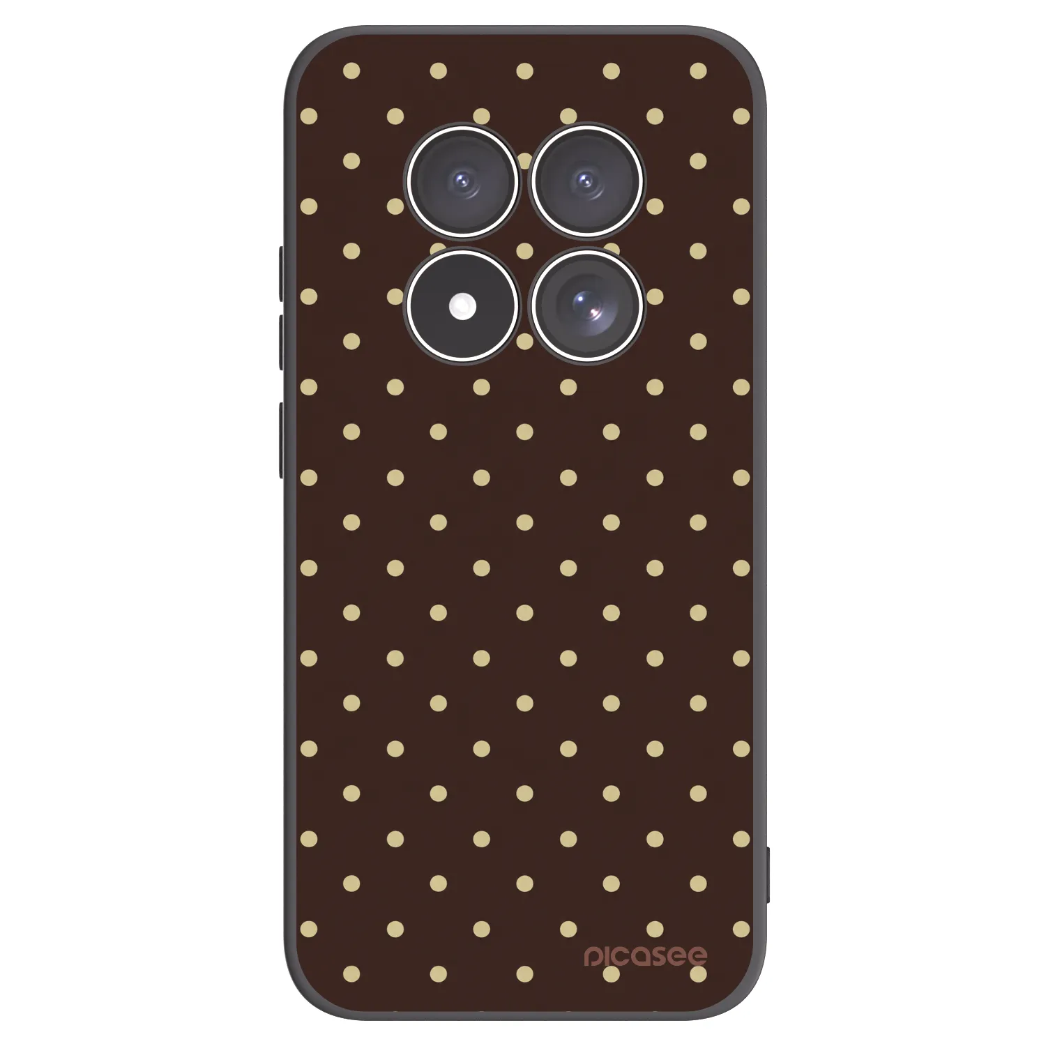 Picasee silikónový čierny obal pre Xiaomi Redmi Note 15 Pro 4G - Vanilla Dots & Chocolate
