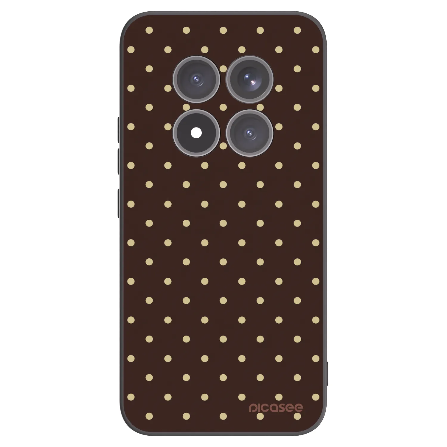 Picasee silikónový čierny obal pre Xiaomi Redmi Note 15 Pro+ - Vanilla Dots & Chocolate