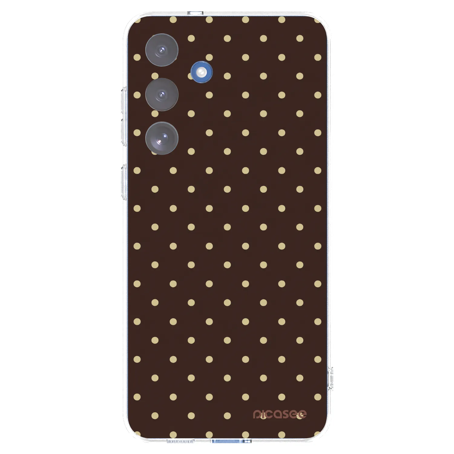 Picasee silikónový prehľadný obal pre Samsung Galaxy S25 FE 5G - Vanilla Dots & Chocolate
