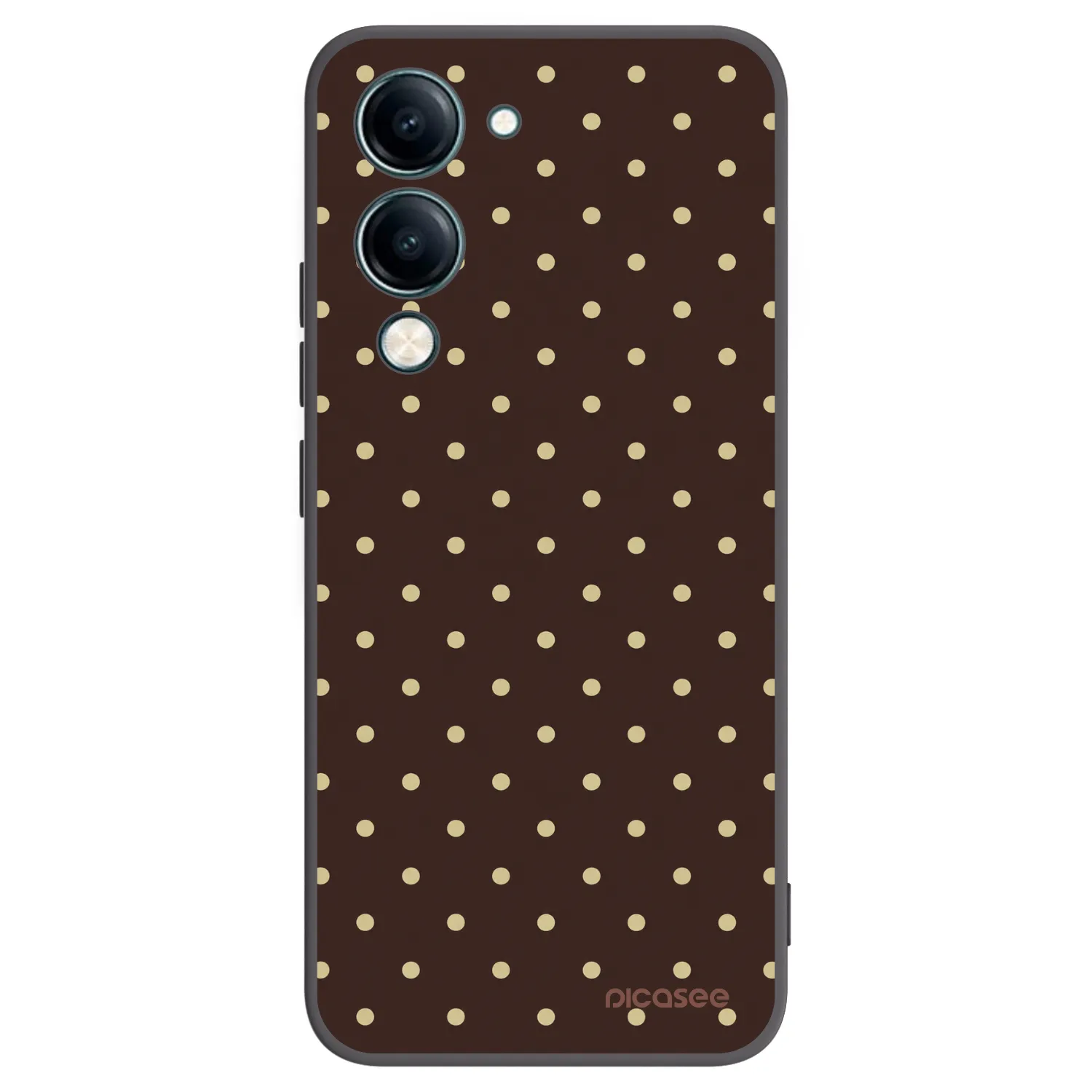 Picasee silikónový čierny obal pre Vivo Y29s 5G - Vanilla Dots & Chocolate