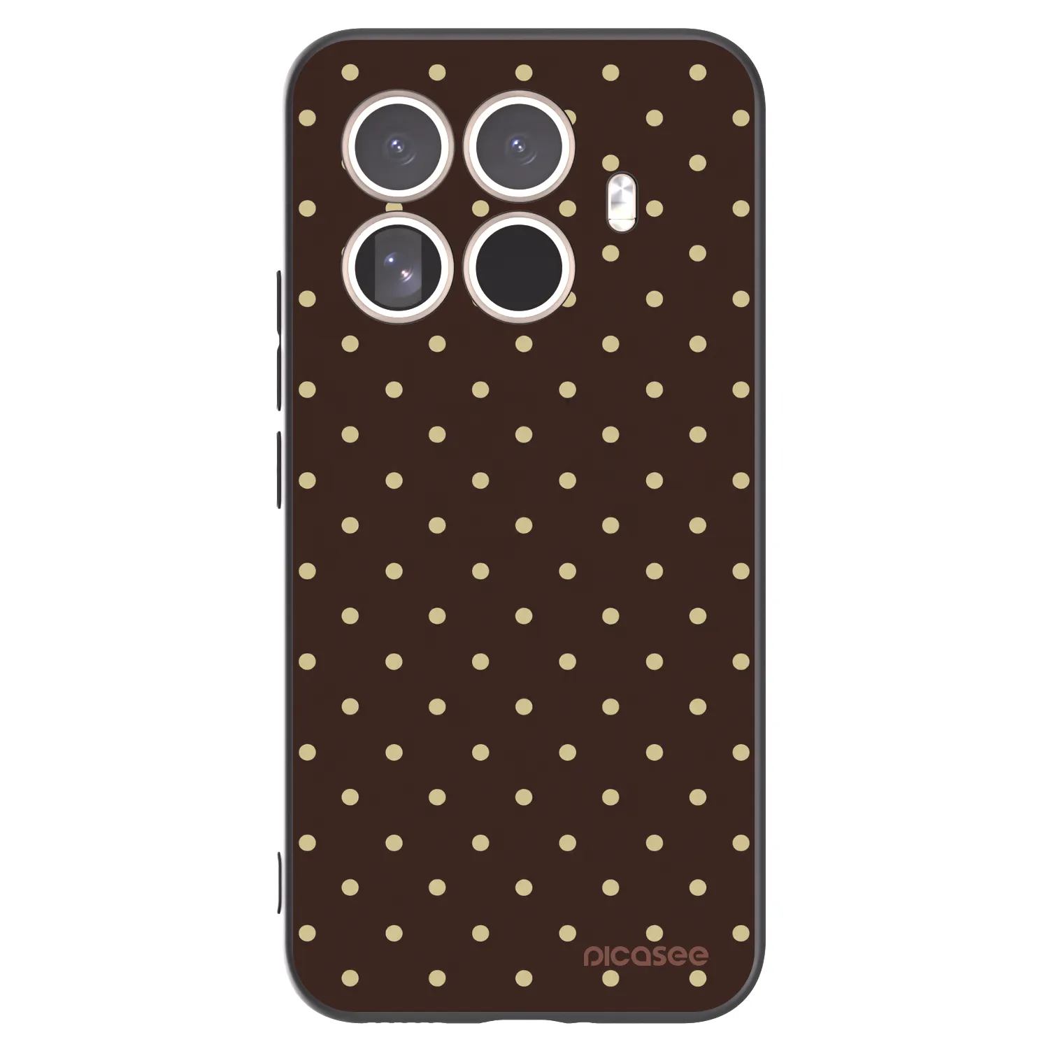 Picasee silikónový čierny obal pre Xiaomi 15T Pro - Vanilla Dots & Chocolate