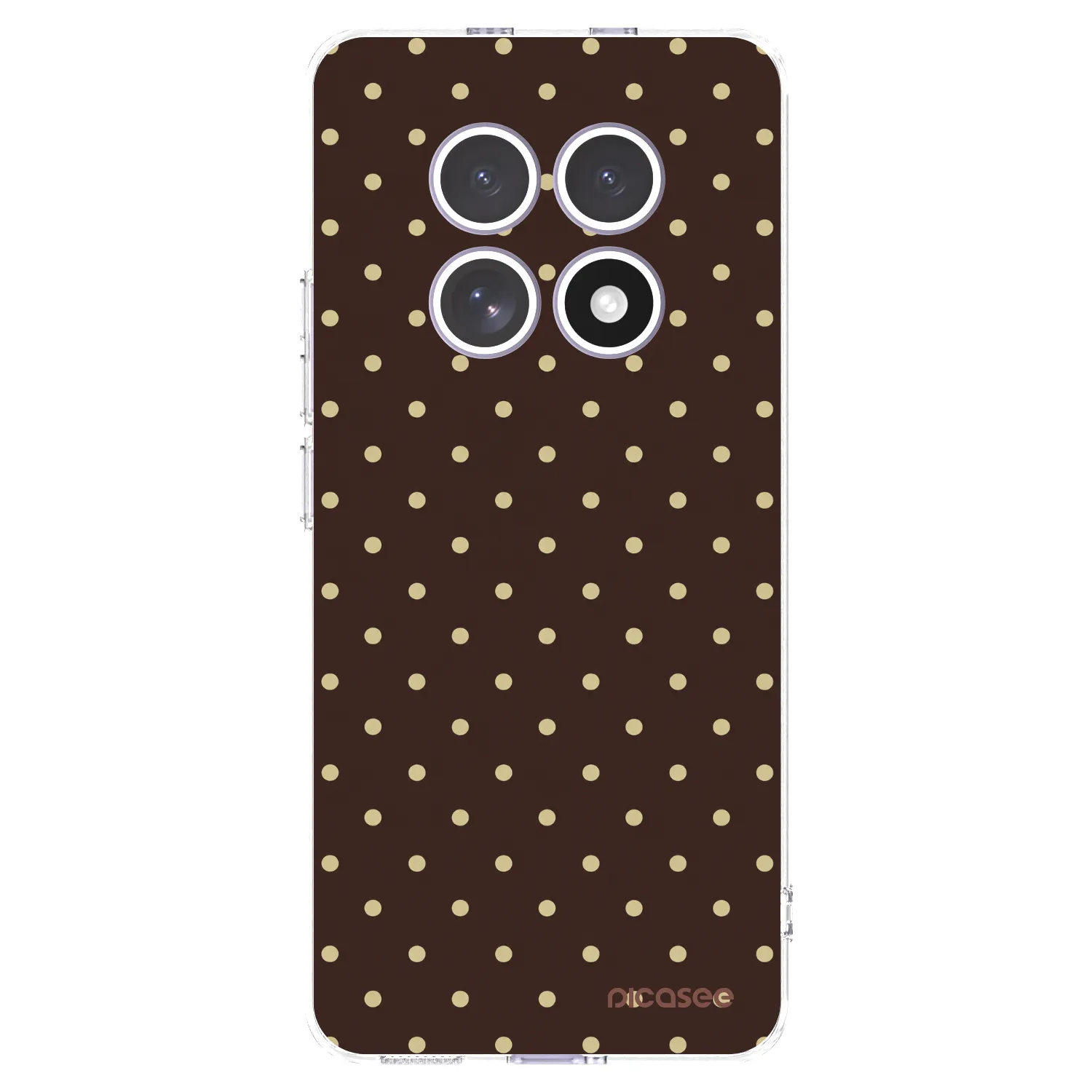Picasee silikónový prehľadný obal pre Xiaomi Redmi Note 15 4G - Vanilla Dots & Chocolate