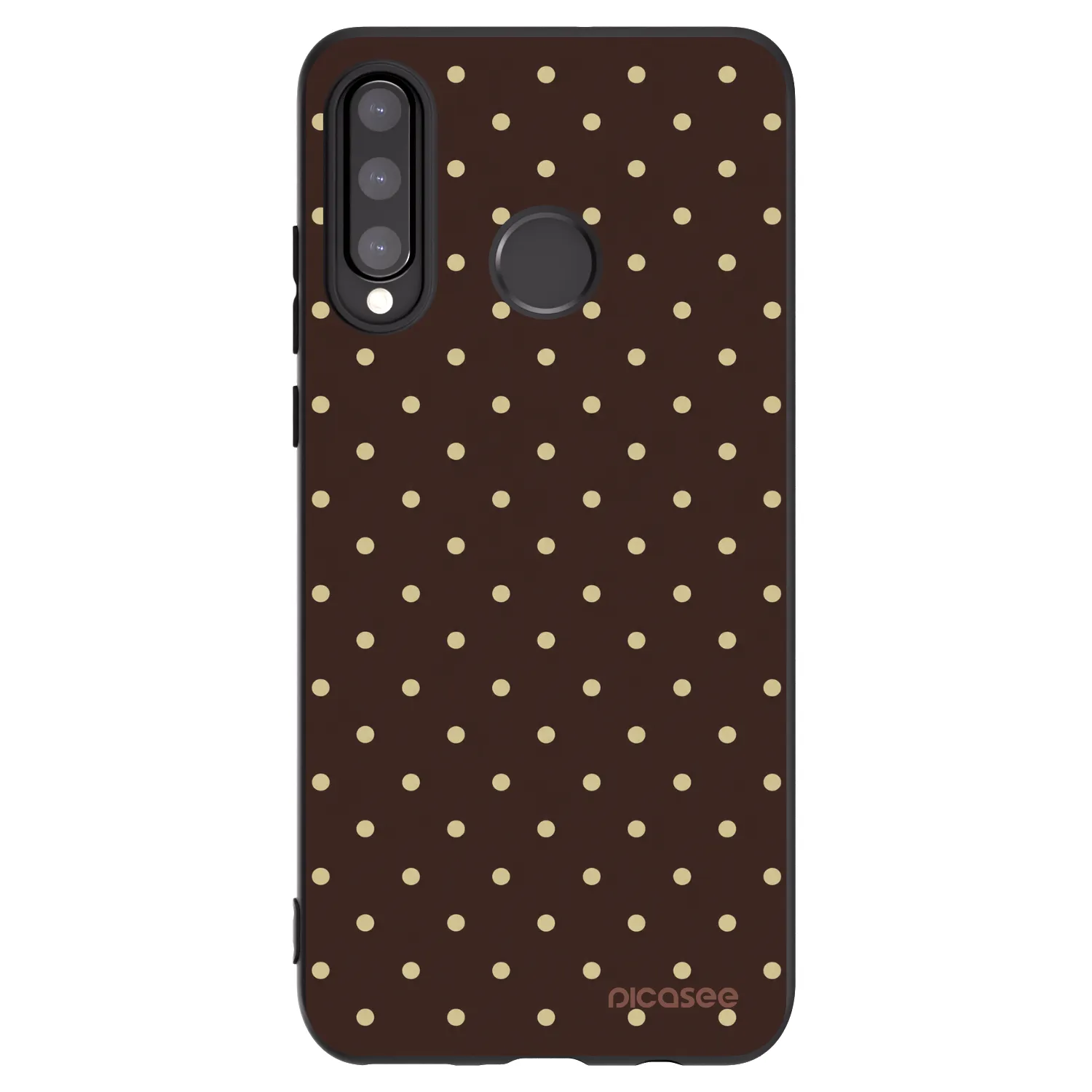 Picasee silikónový čierny obal pre Huawei P30 Lite - Vanilla Dots & Chocolate