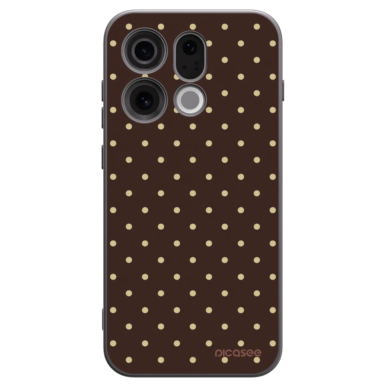 Picasee silikónový čierny obal pre OPPO Find X9 - Vanilla Dots & Chocolate