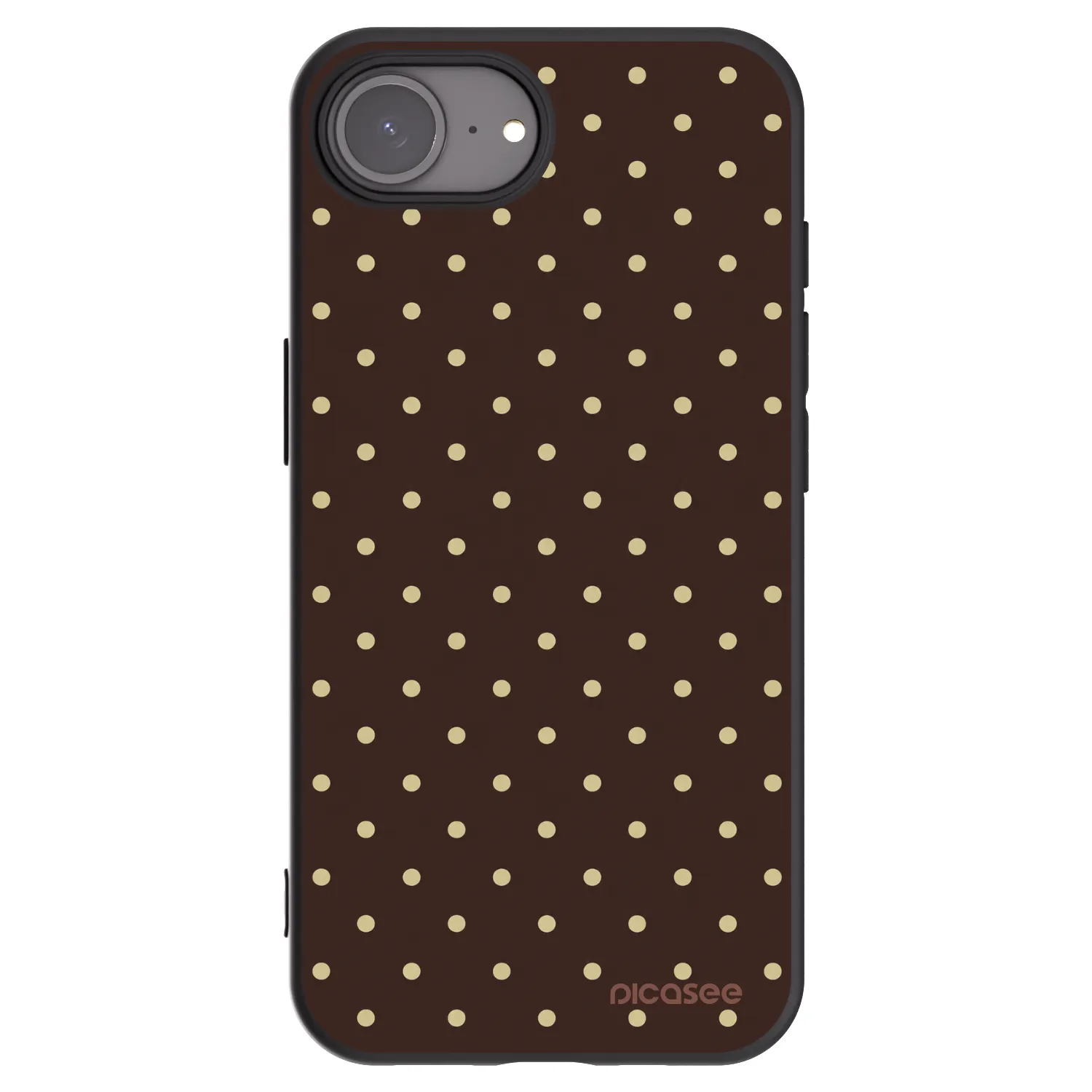 Picasee silikónový čierny obal pre Apple iPhone 17e - Vanilla Dots & Chocolate