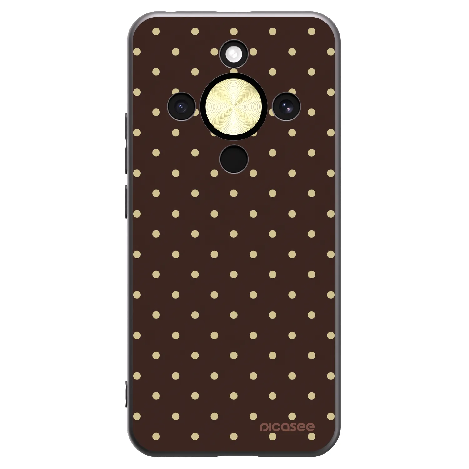Picasee silikónový čierny obal pre Honor Magic8 Lite 5G - Vanilla Dots & Chocolate
