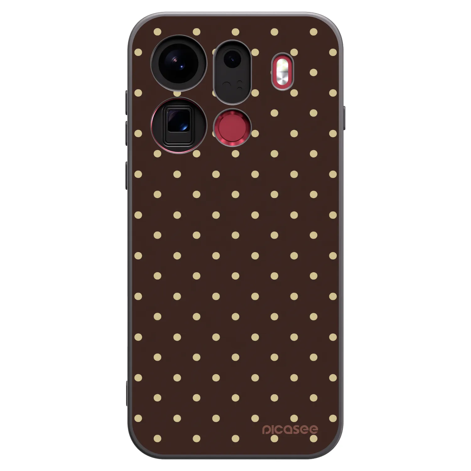 Picasee silikónový čierny obal pre OPPO Find X9 Pro - Vanilla Dots & Chocolate