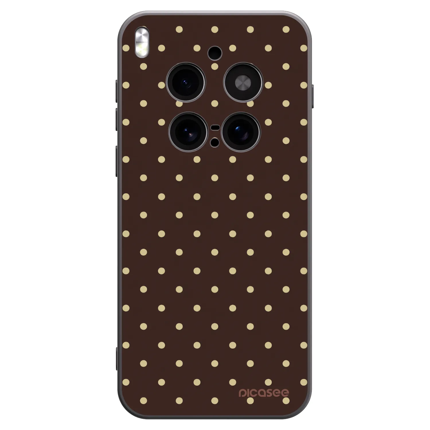 Picasee silikónový čierny obal pre Vivo X300 Pro - Vanilla Dots & Chocolate
