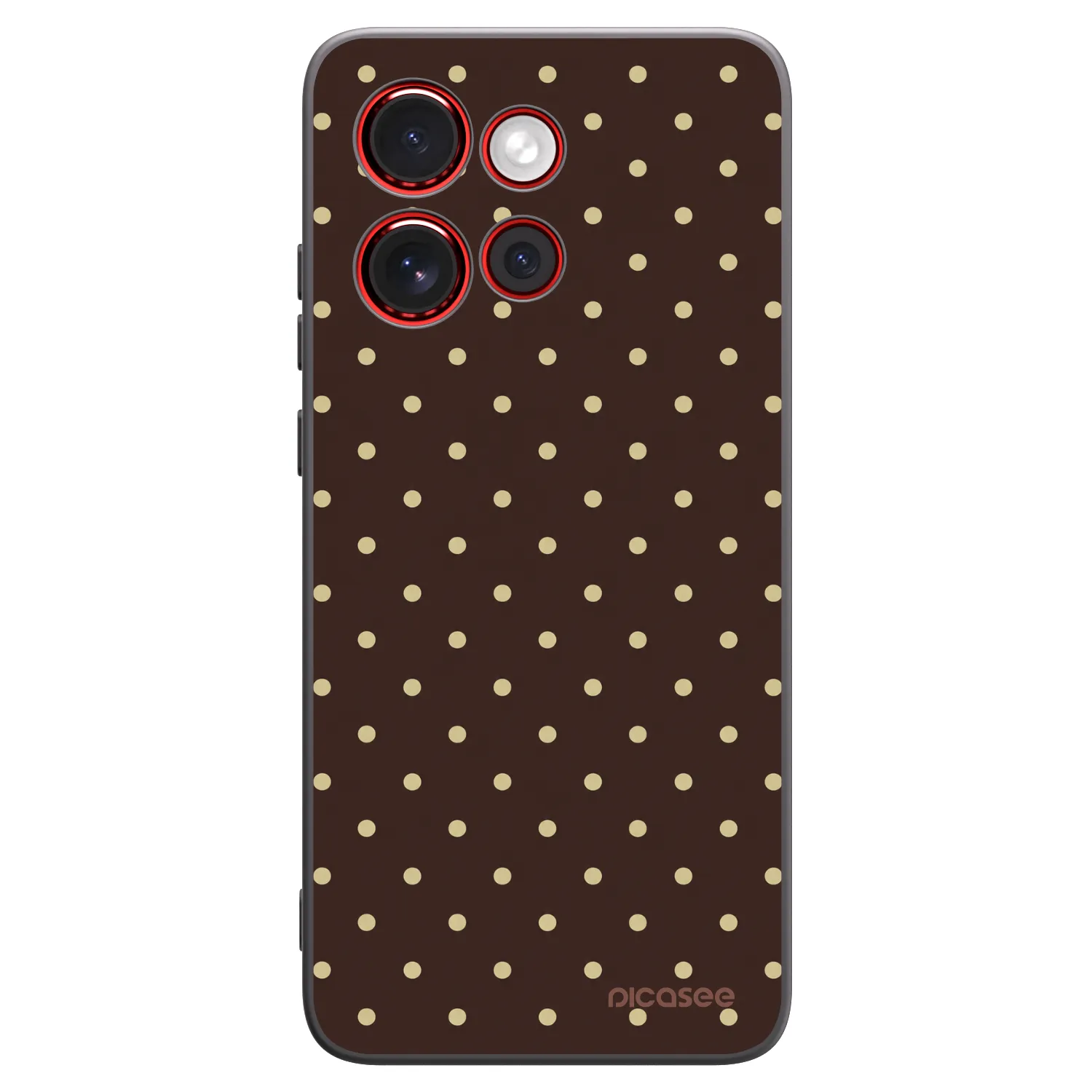 Picasee silikónový čierny obal pre Motorola Edge 60 Neo 5G - Vanilla Dots & Chocolate