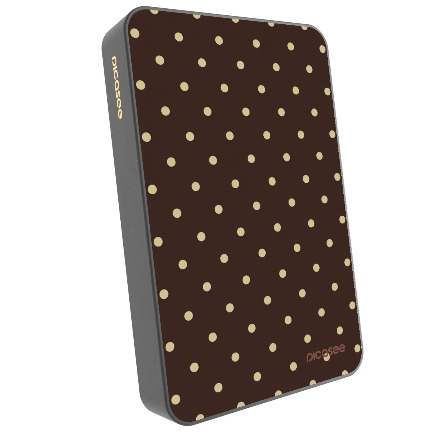 Picasee Powerbanka s MagSafe 10 000 mAh Šedá - Vanilla Dots & Chocolate