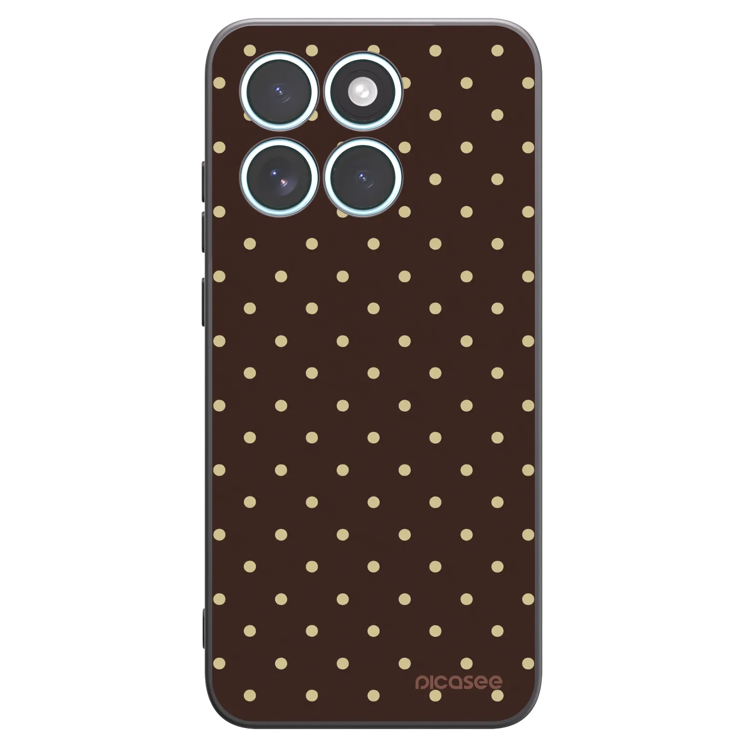 Picasee silikónový čierny obal pre Motorola Edge 70 Fusion - Vanilla Dots & Chocolate