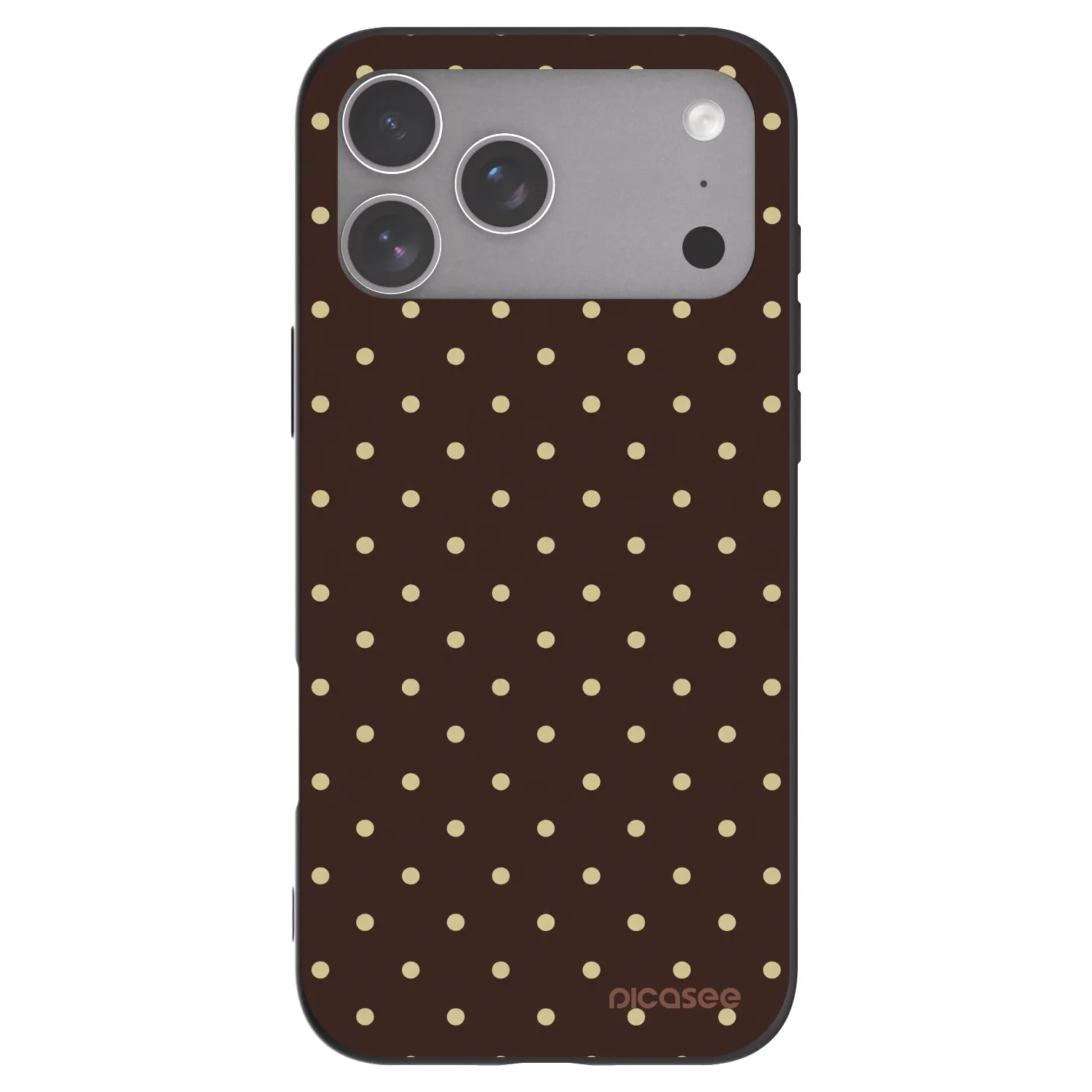 Picasee silikónový čierny obal pre Apple iPhone 18 Pro Max - Vanilla Dots & Chocolate