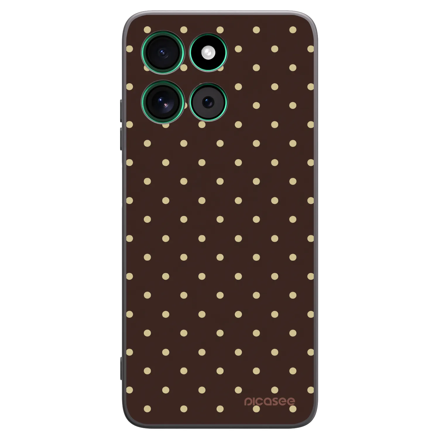 Picasee silikónový čierny obal pre Motorola Moto G57 Power - Vanilla Dots & Chocolate