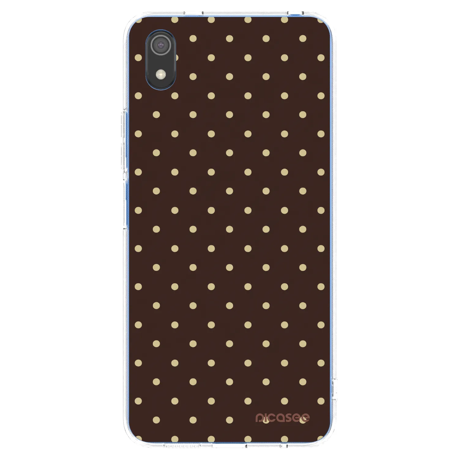 Picasee silikónový prehľadný obal pre Xiaomi Redmi 7A - Vanilla Dots & Chocolate