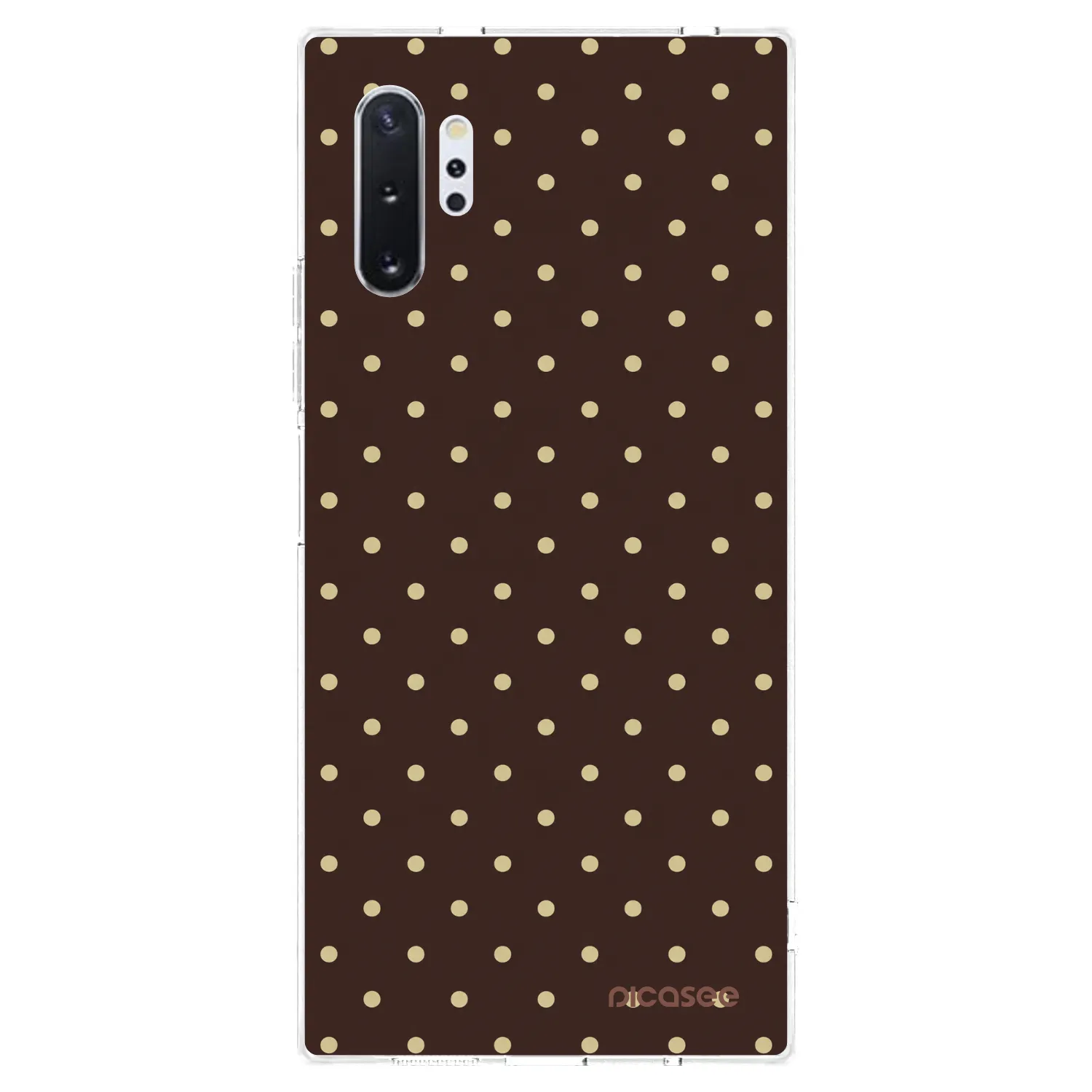 Picasee silikónový prehľadný obal pre Samsung Galaxy Note 10+ N975F - Vanilla Dots & Chocolate