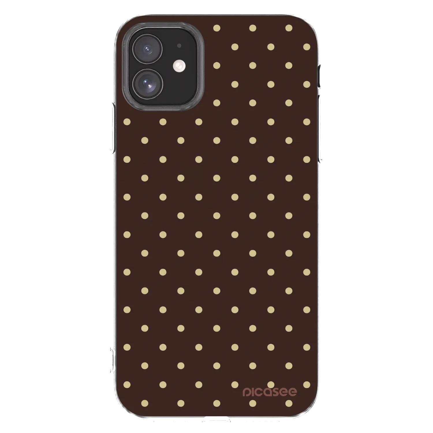 Picasee silikónový prehľadný obal pre Apple iPhone 11 - Vanilla Dots & Chocolate