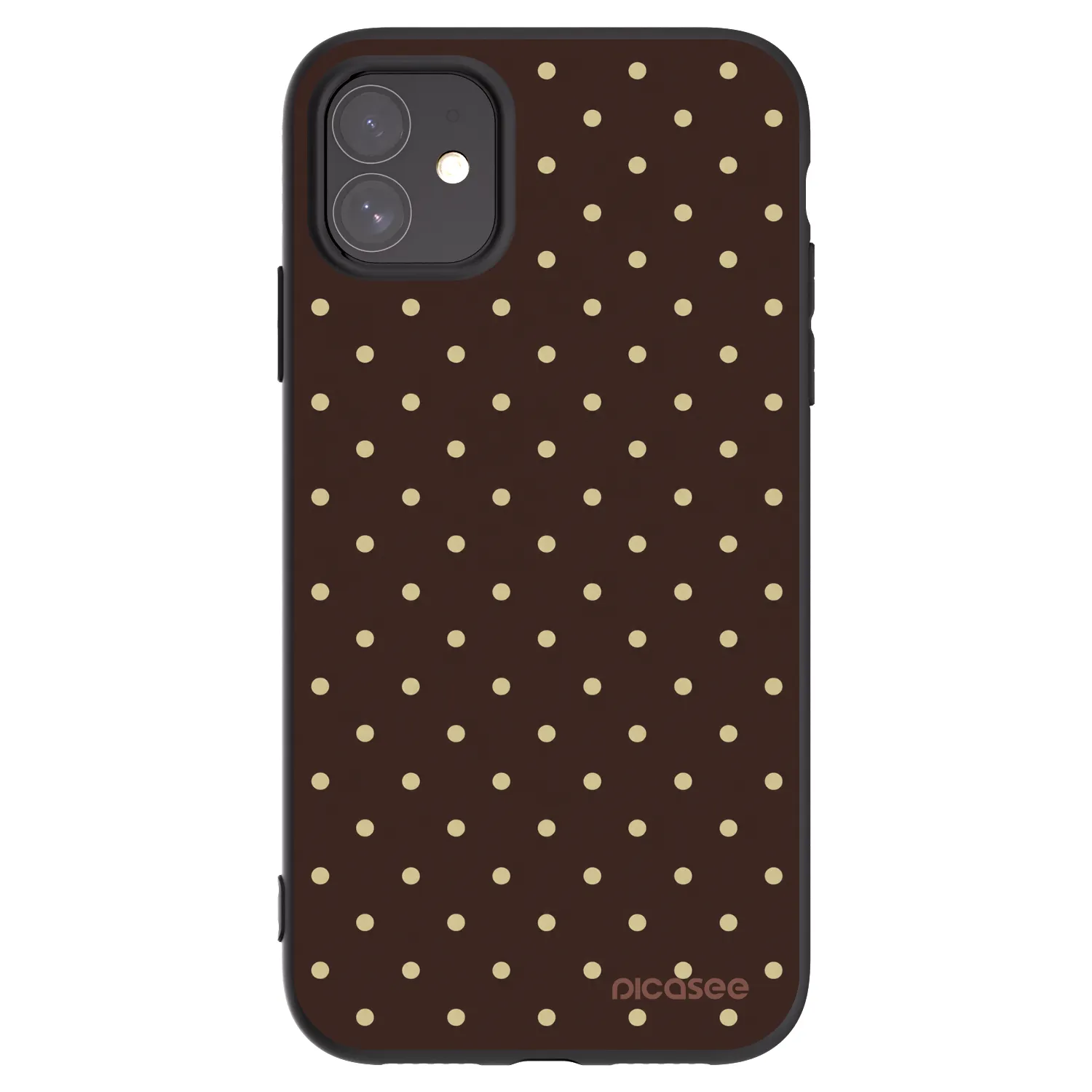 Picasee silikónový čierny obal pre Apple iPhone 11 - Vanilla Dots & Chocolate